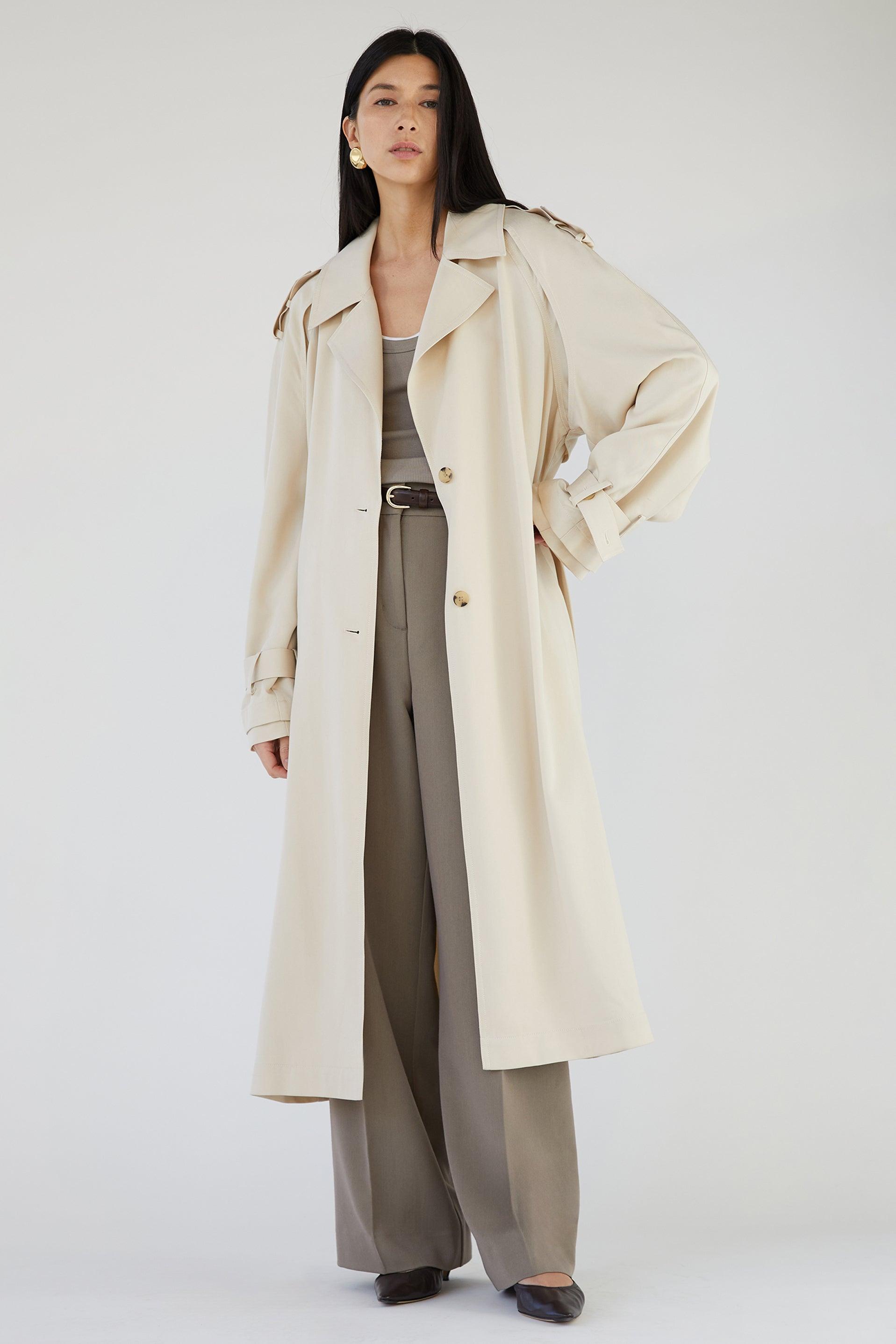 FLOWY TRENCH COAT by OAK + FORT