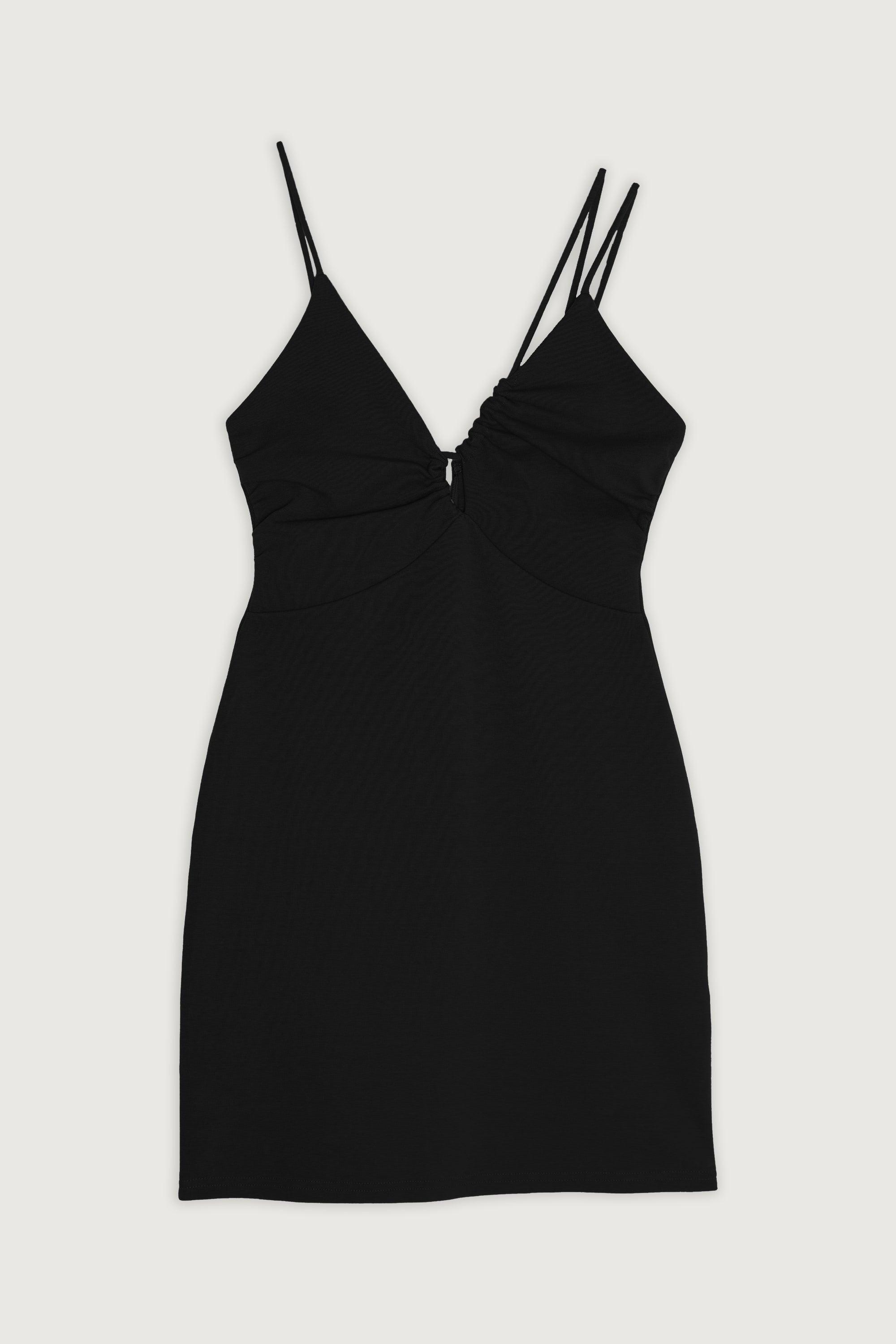 FRONT CUT-OUT PONTE MINI DRESS by OAK + FORT