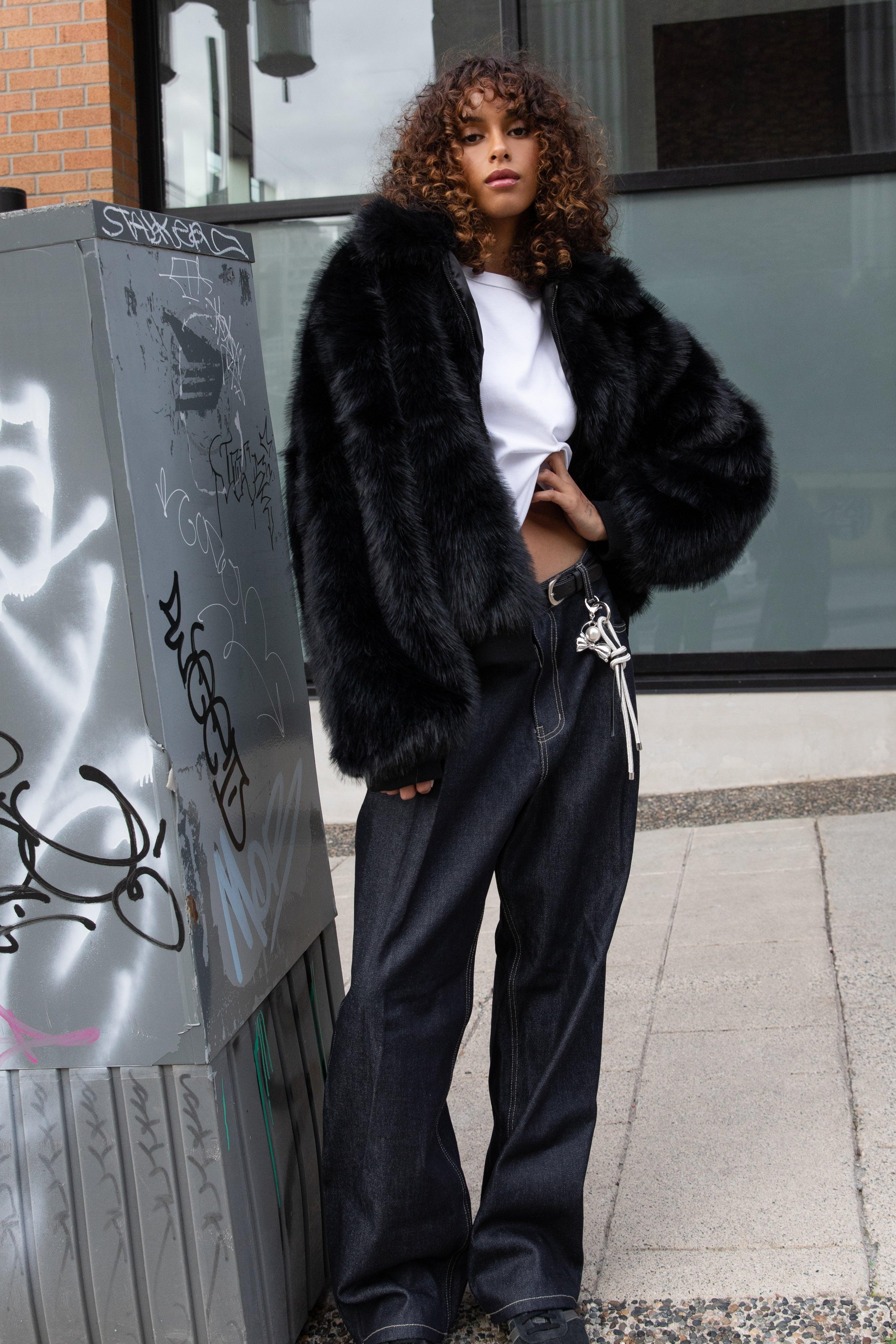 FUZZY BOMBER JACKET by OAK + FORT