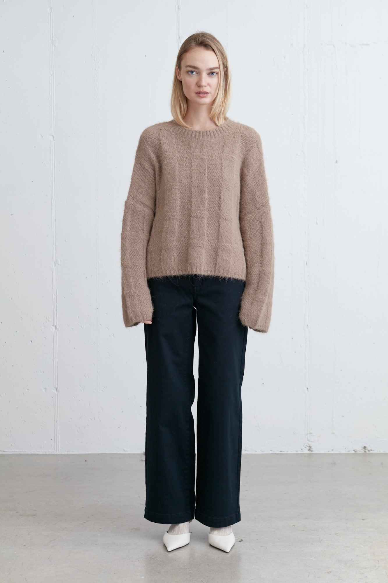 FUZZY RIBBED SWEATER by OAK + FORT