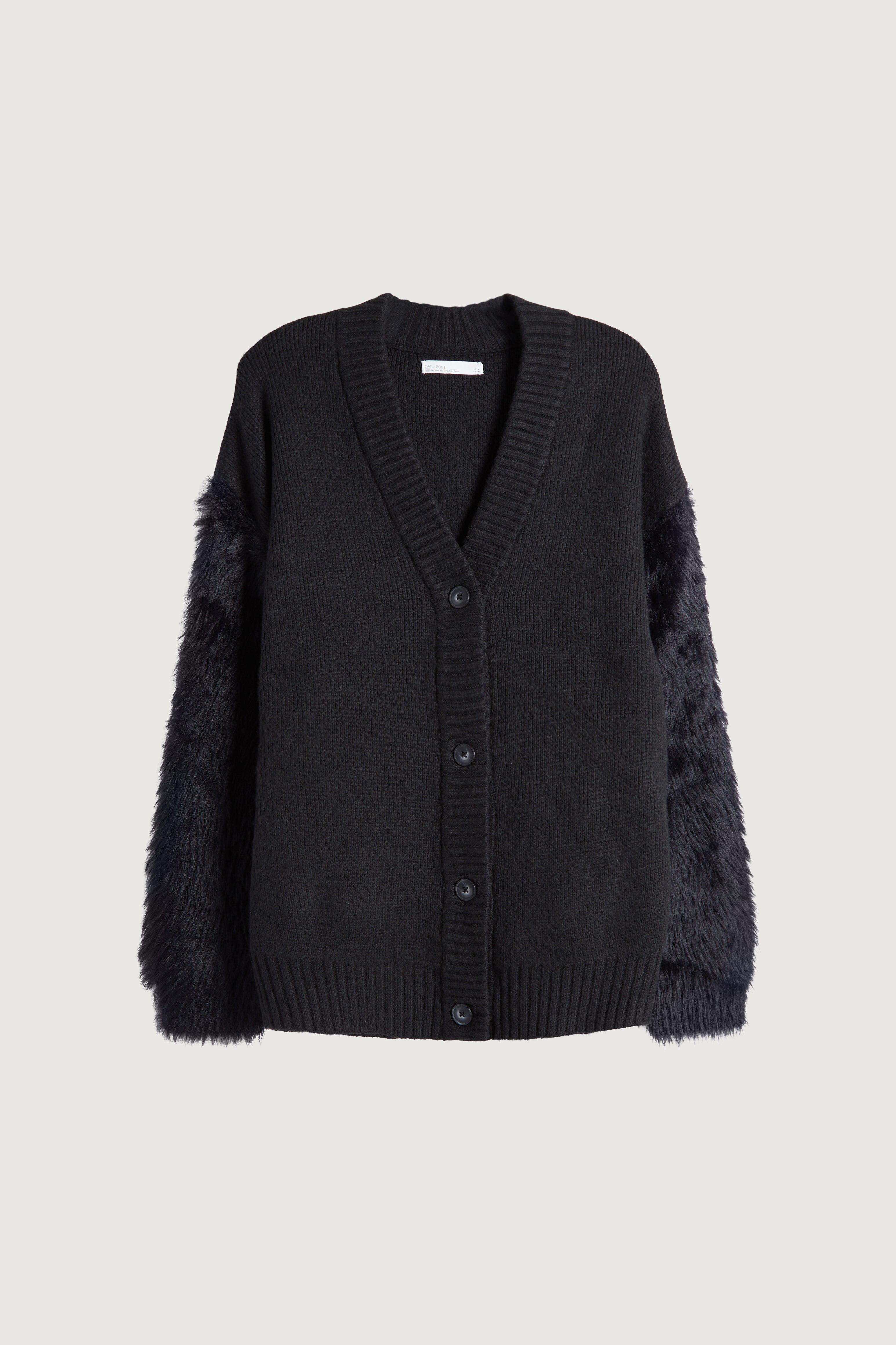 FUZZY SLEEVE CARDIGAN by OAK + FORT