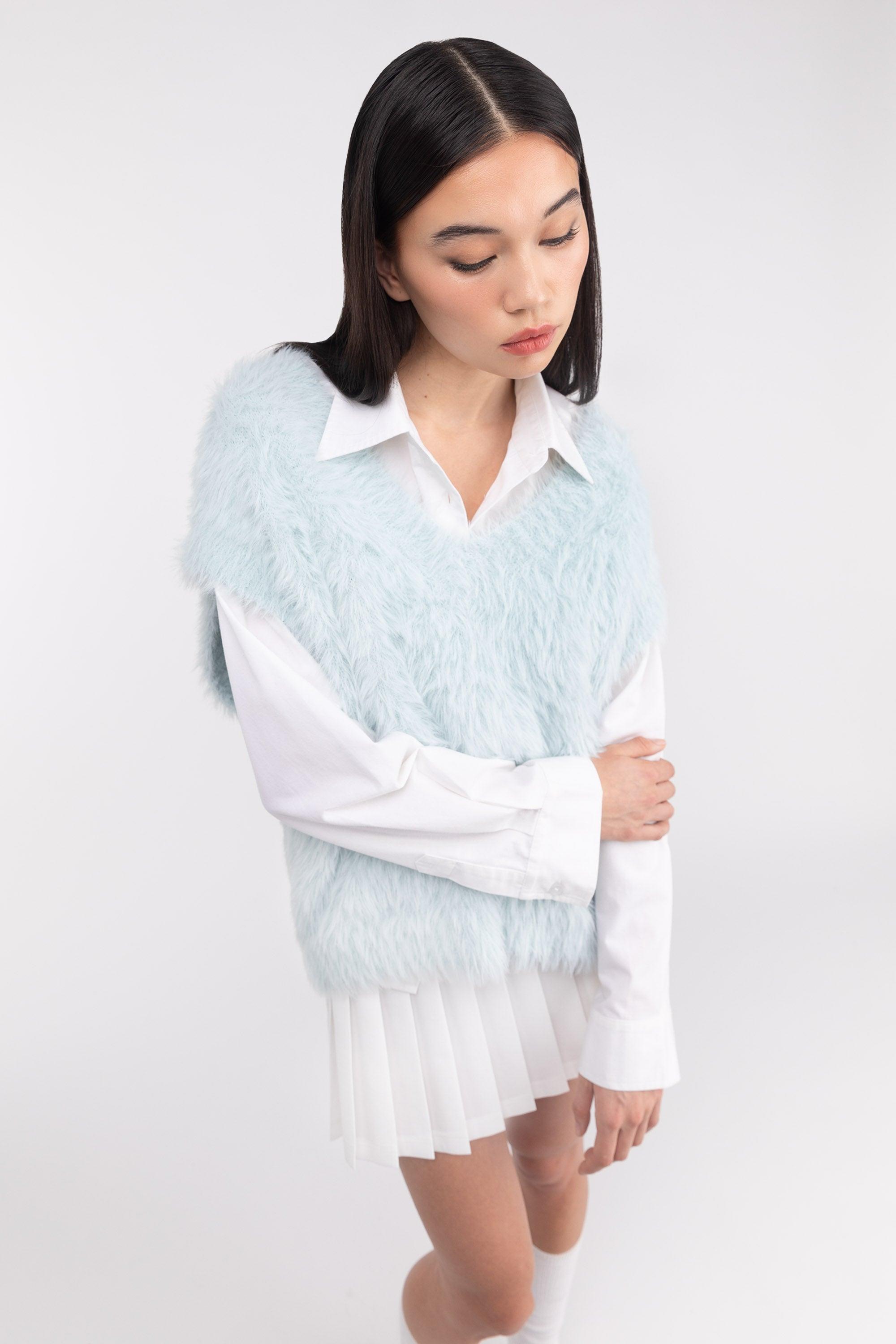 FUZZY SWEATER VEST by OAK + FORT