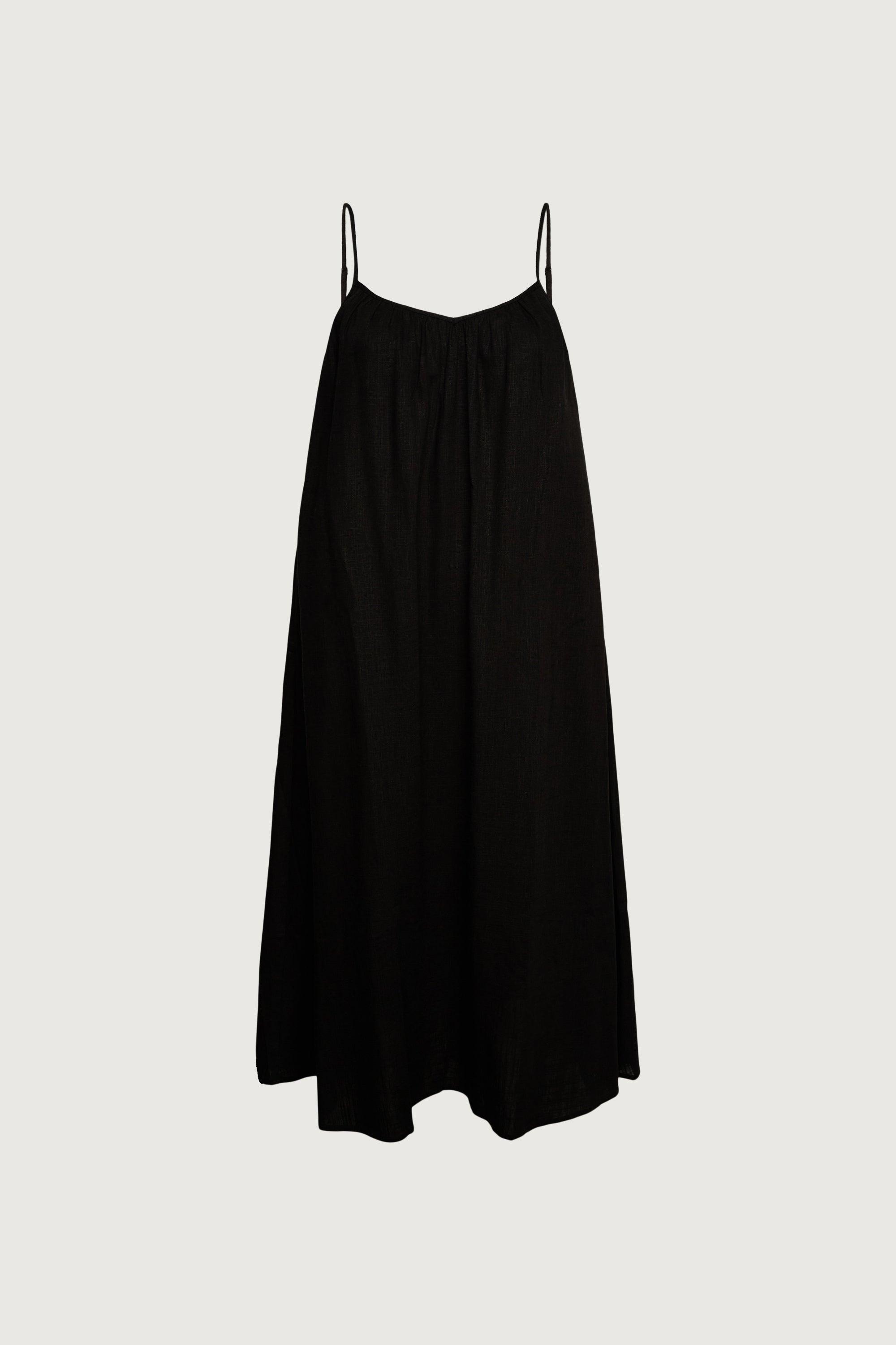 GATHERED NECKLINE MAXI DRESS by OAK + FORT