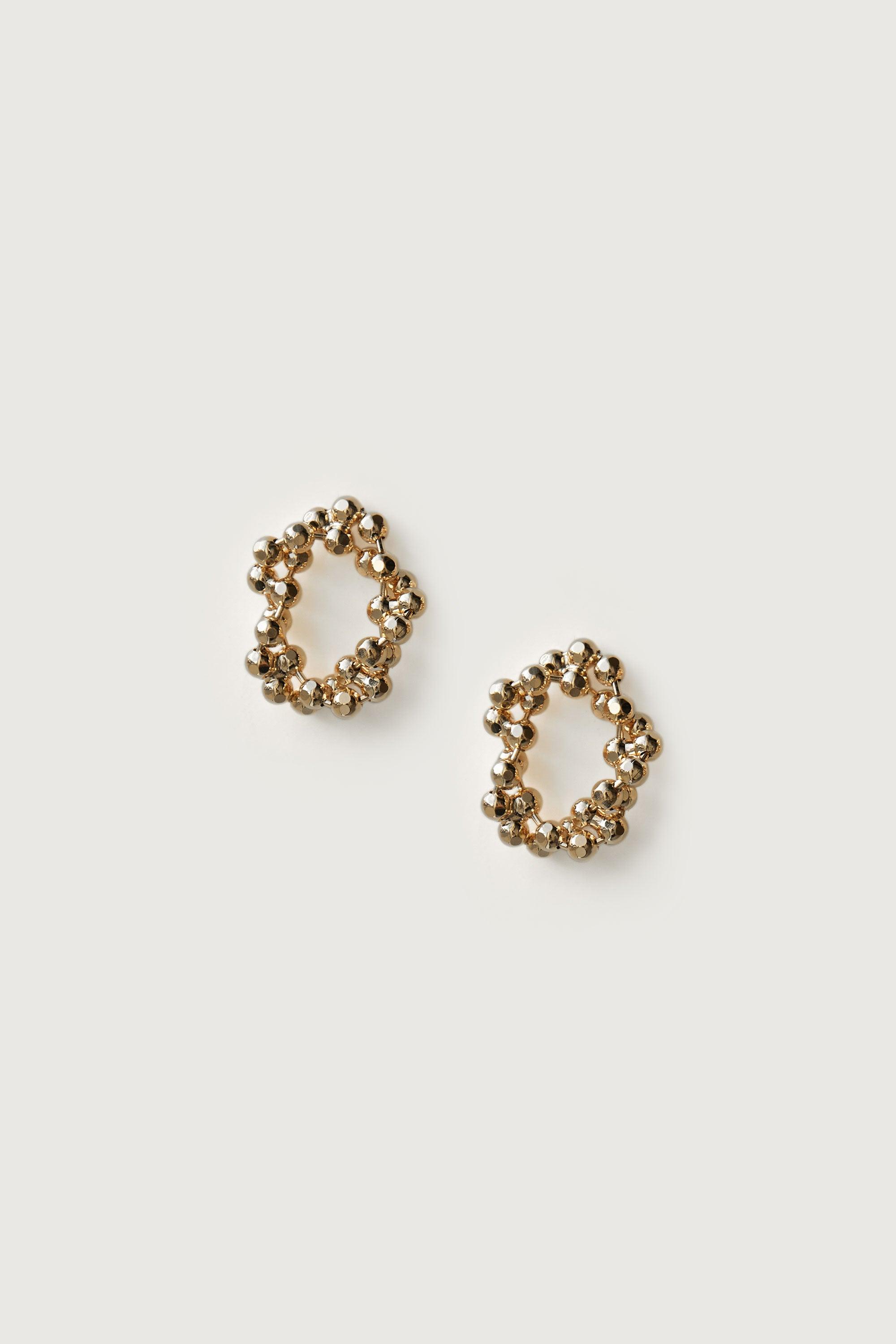 GOLD CIRCULAR EARRINGS by OAK + FORT