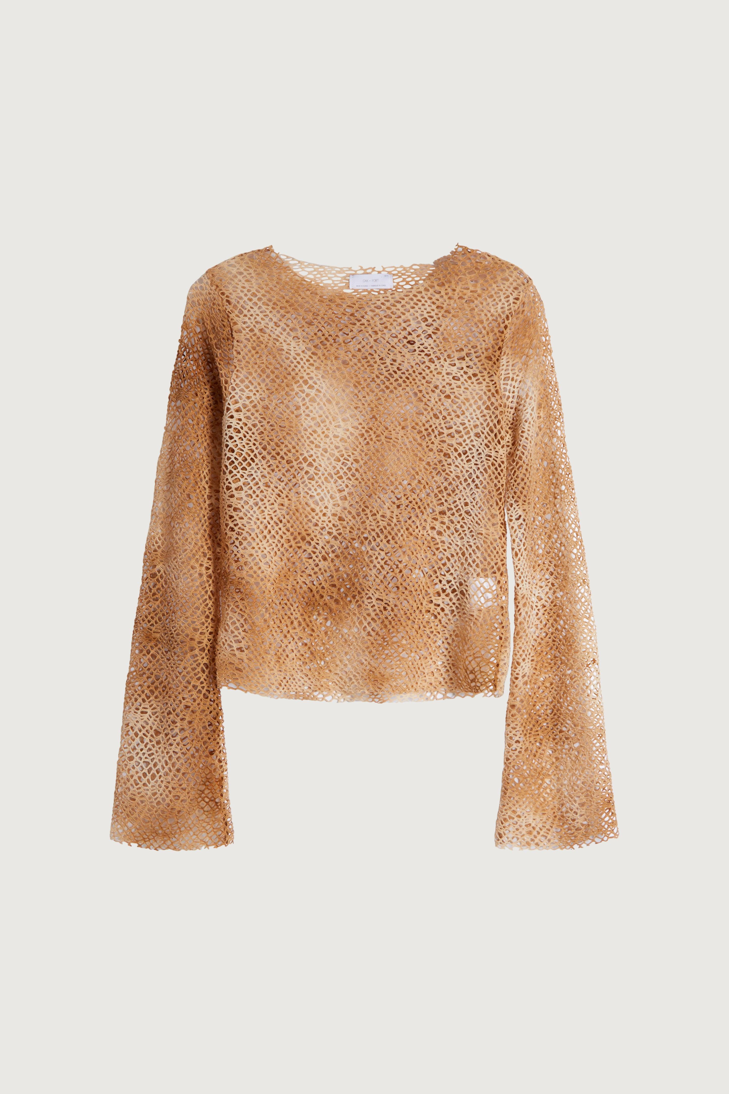 GRADIENT OPEN-KNIT TOP by OAK + FORT