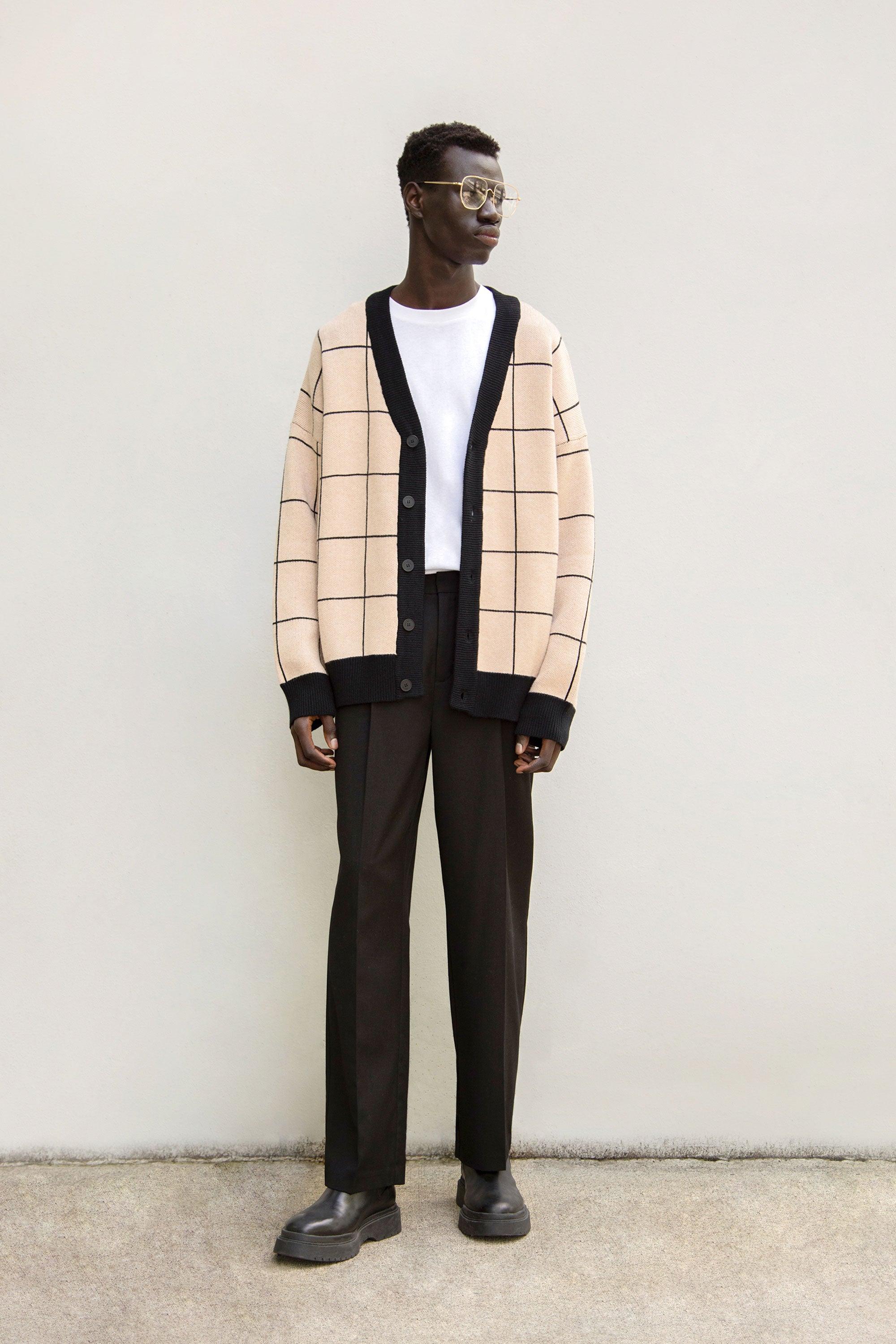 GRID CARDIGAN by OAK + FORT