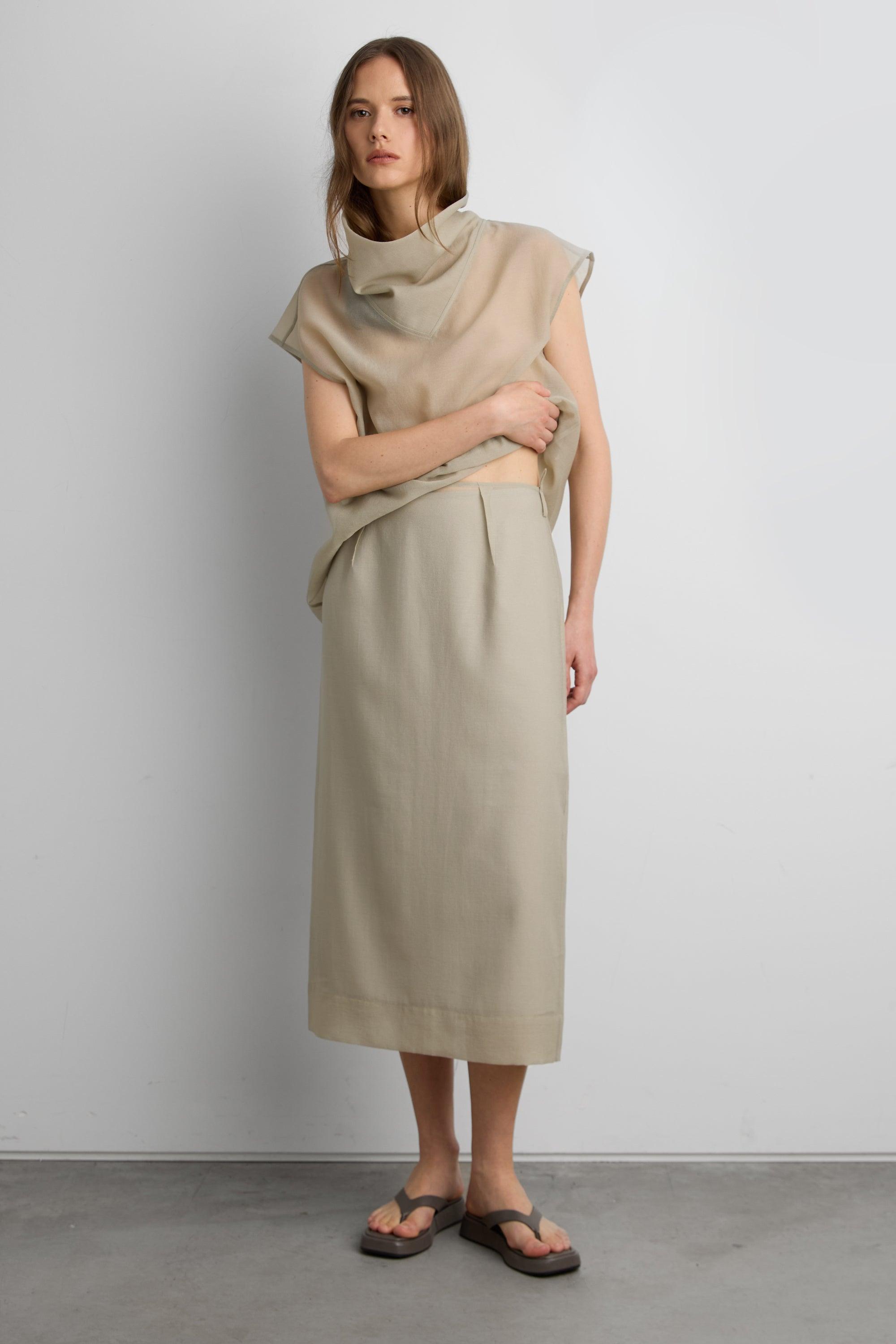 H-LINE MIDI SKIRT by OAK + FORT