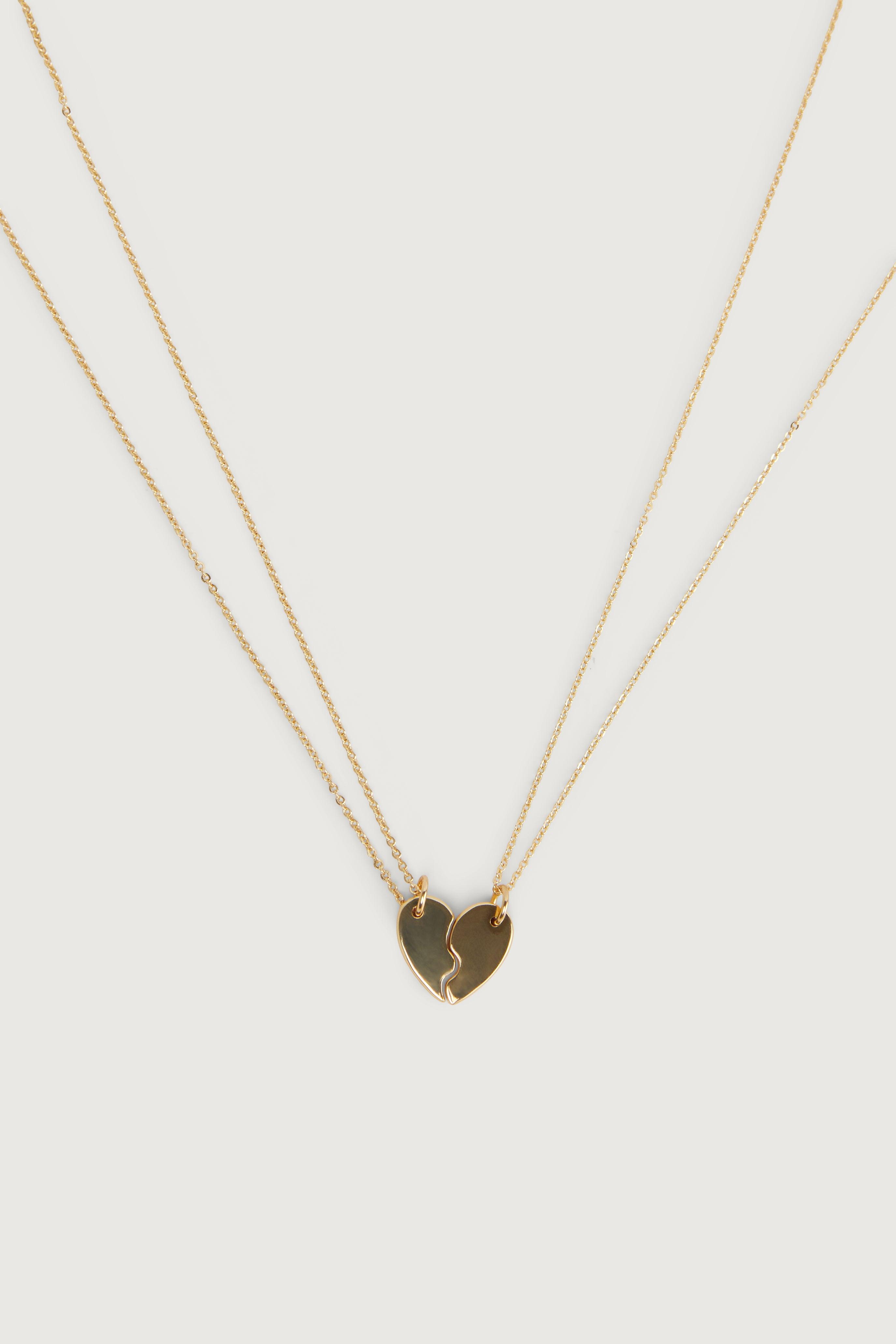 HALF HEART NECKLACE SET by OAK + FORT
