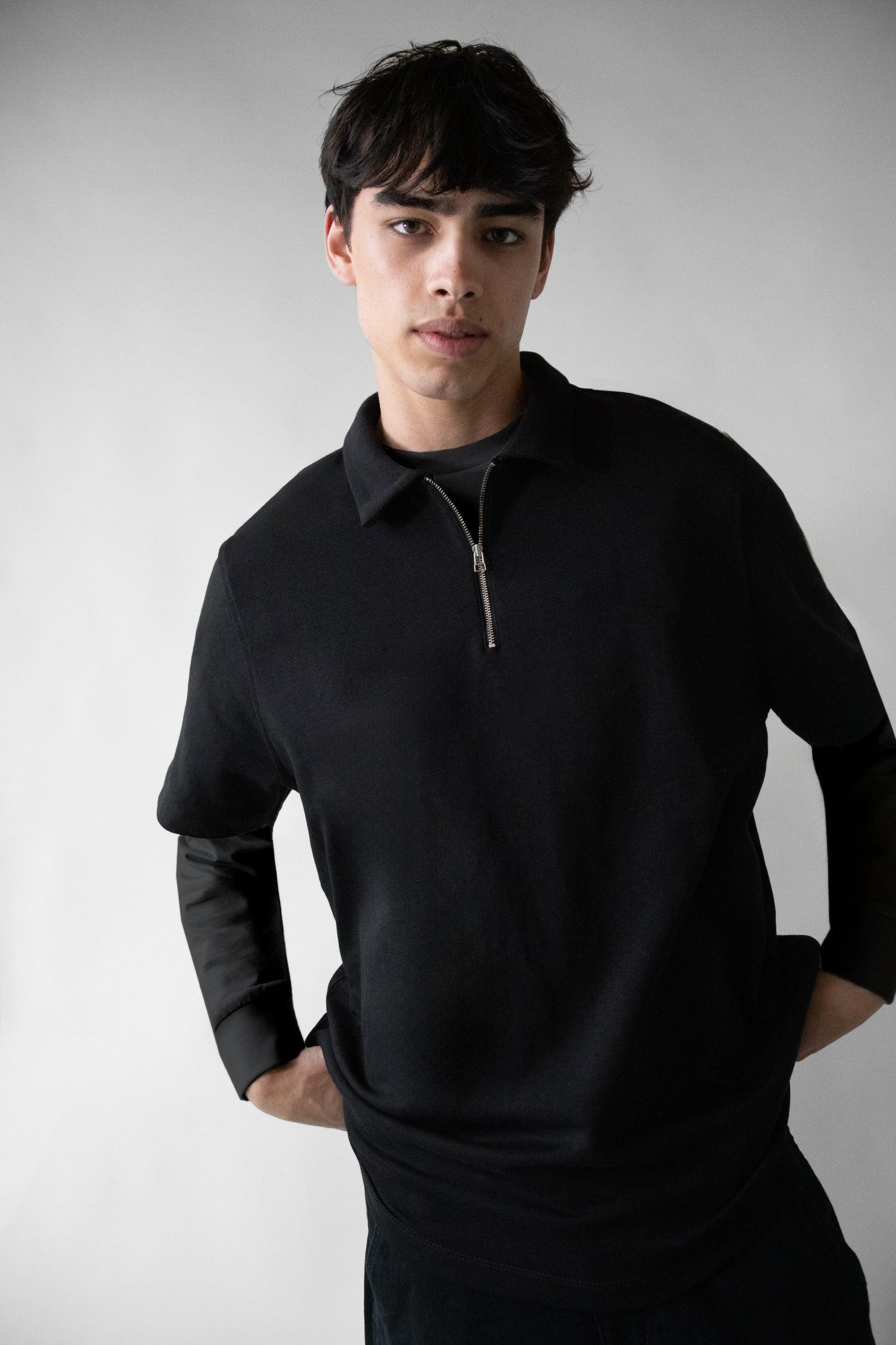 HALF ZIP POLO T-SHIRT by OAK + FORT
