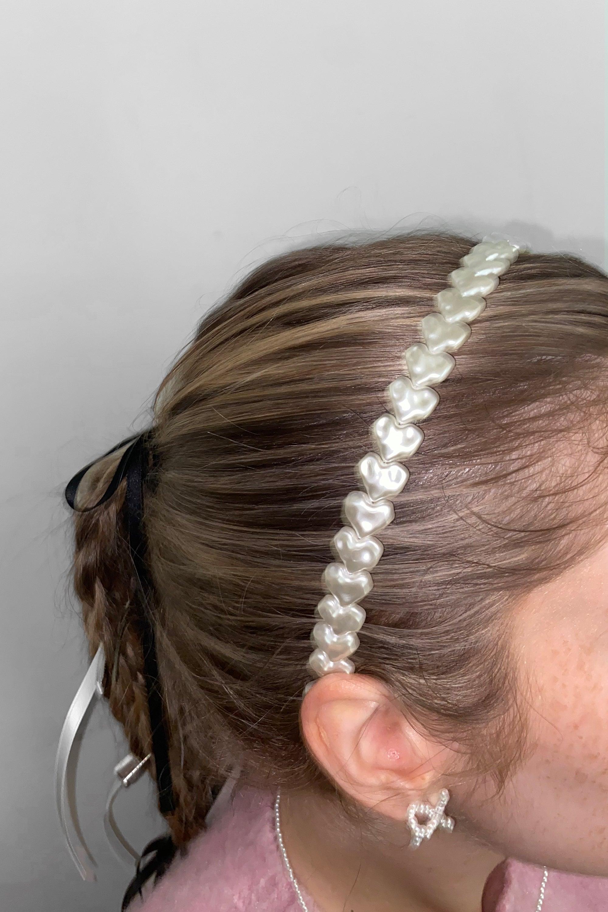 HEART PEARL HEADBAND by OAK + FORT