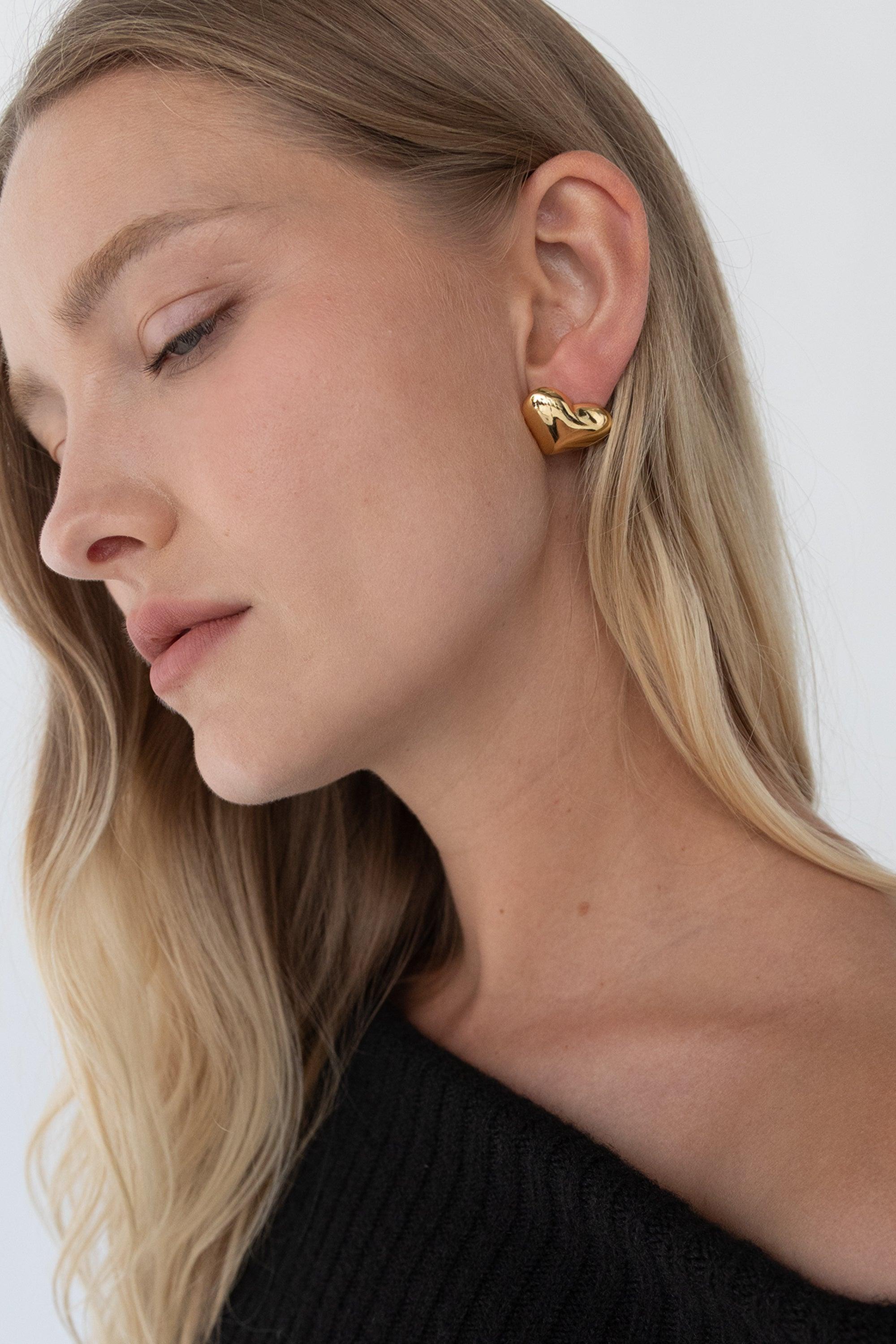 HEART STUD EARRING by OAK + FORT