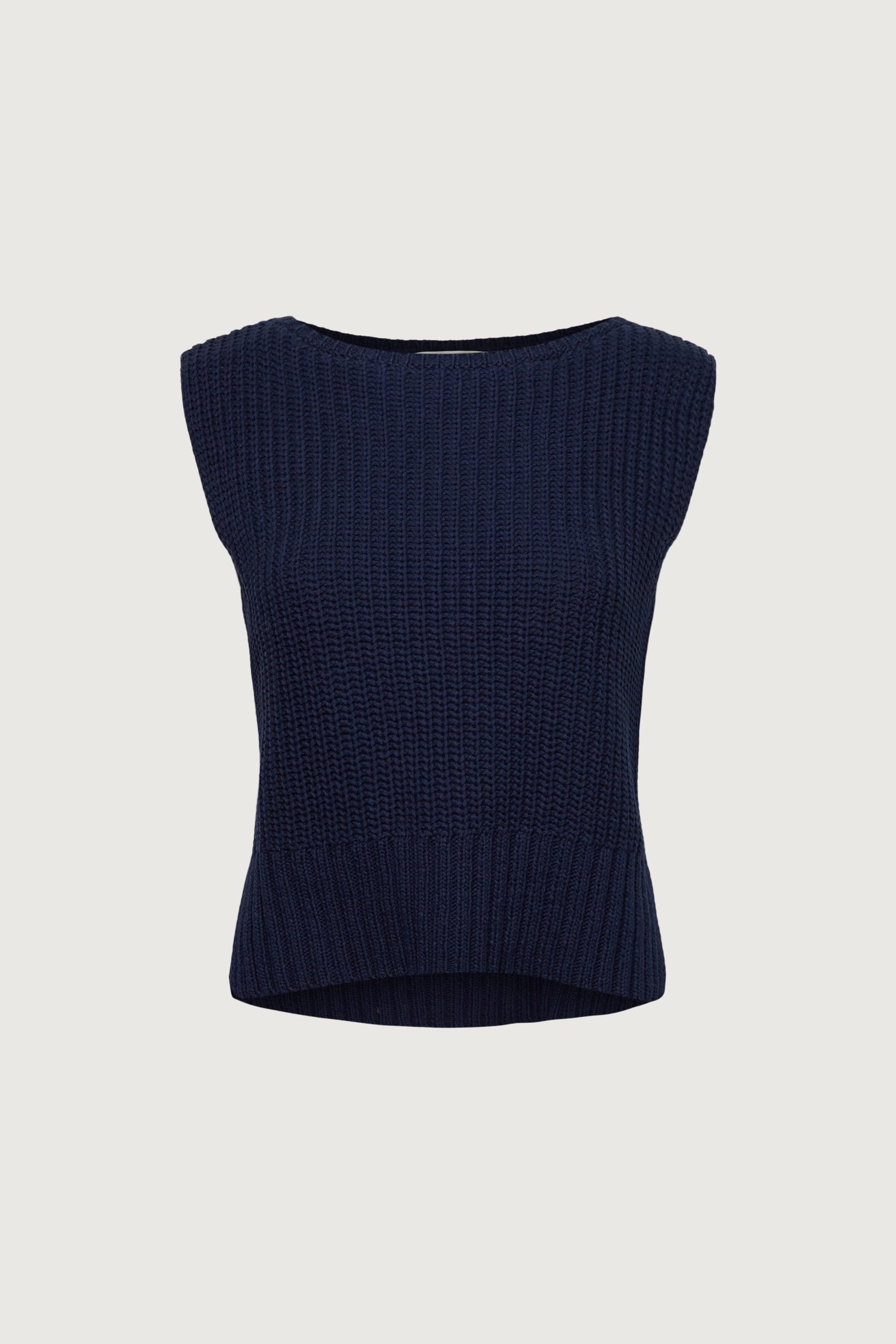 HIGH NECKLINE KNIT TANK by OAK + FORT