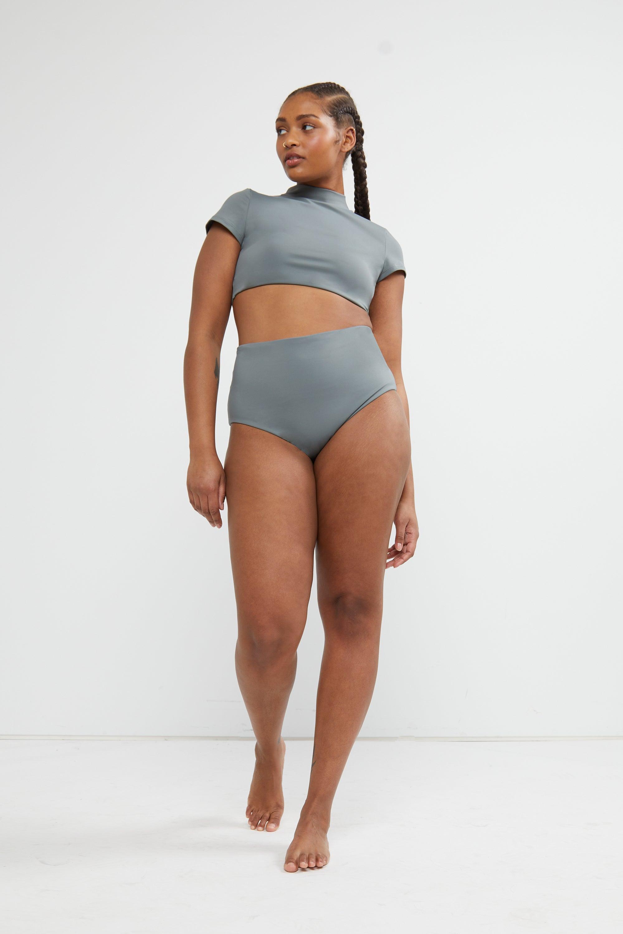 HIGH-RISE BIKINI BOTTOM by OAK + FORT