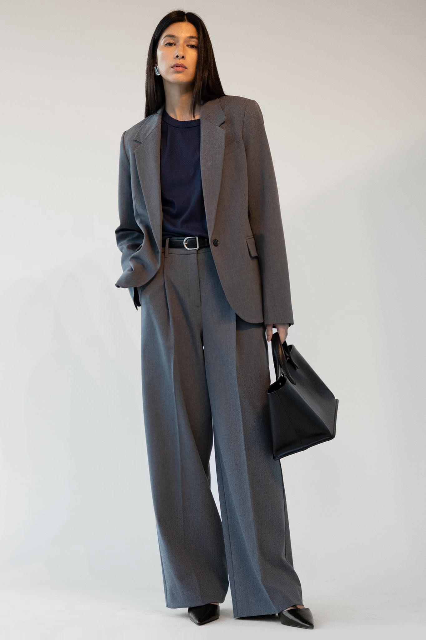 HIGH-RISE STRAIGHT LEG TROUSER by OAK + FORT