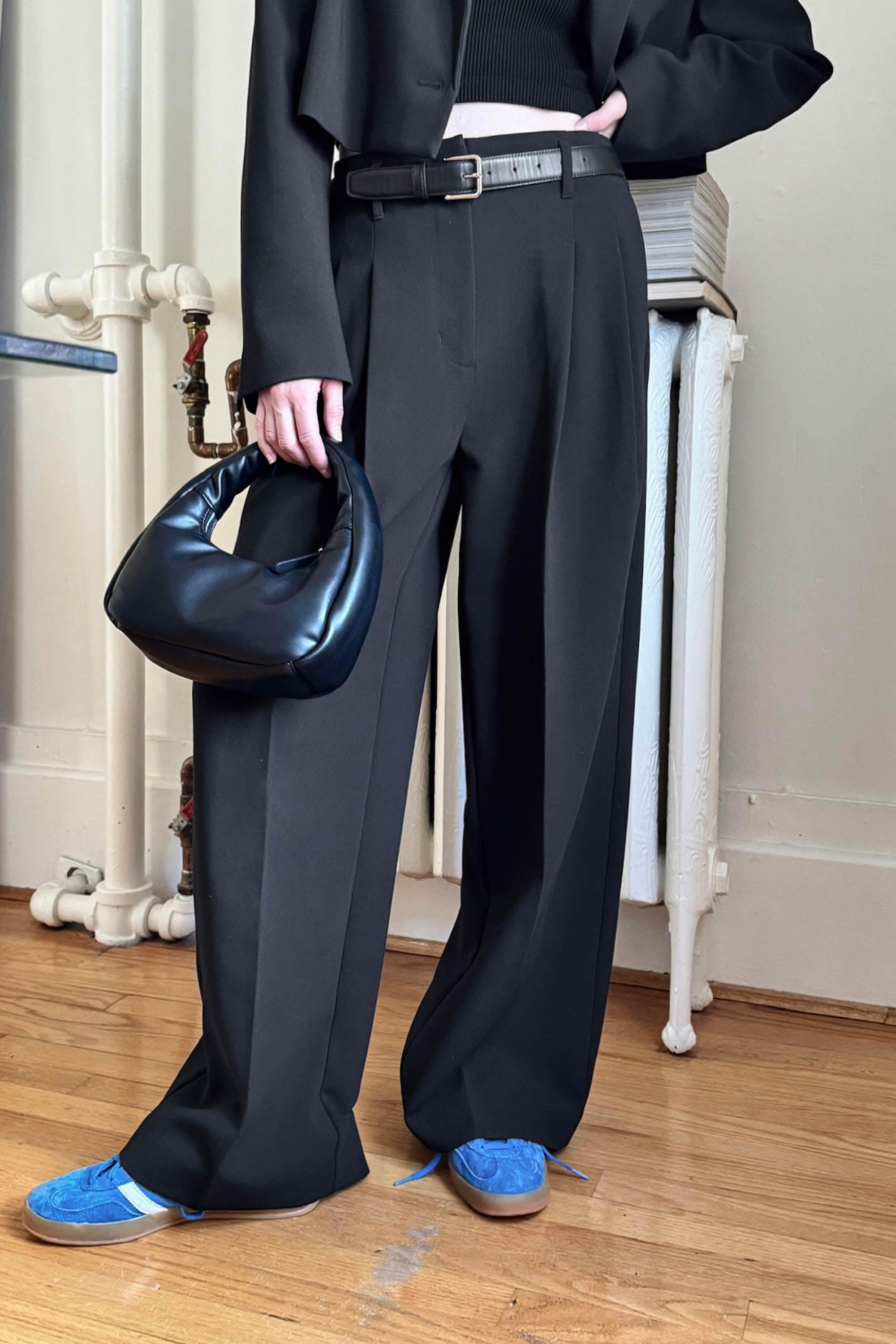 HIGH-RISE WIDE LEG SUITING PANT by OAK + FORT