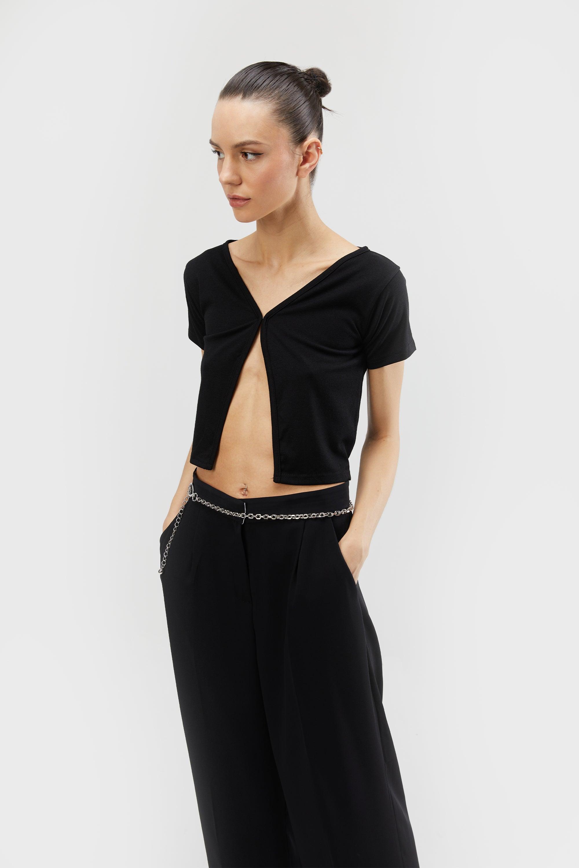 HOOK CLOSURE CROPPED TEE by OAK + FORT