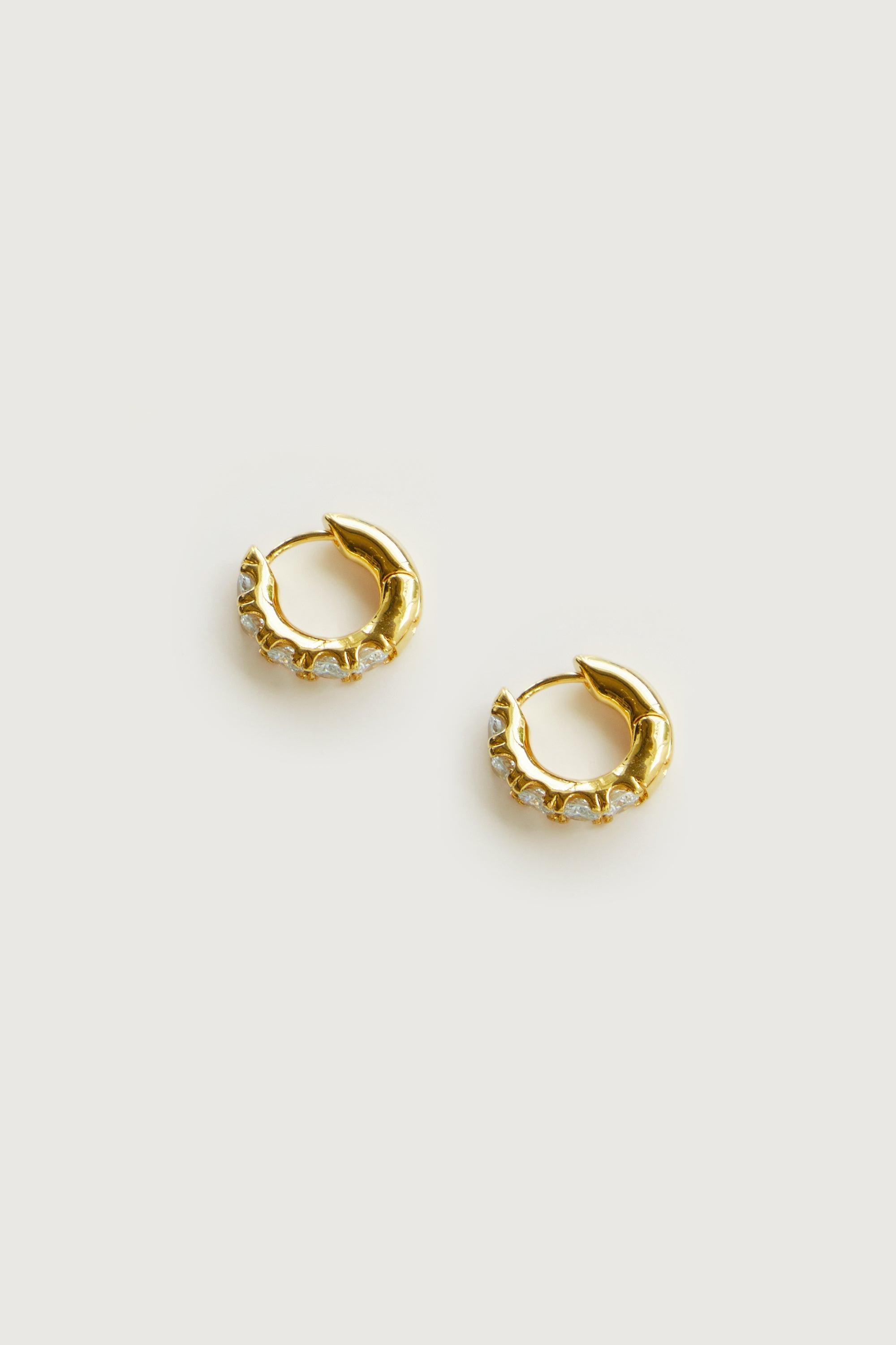 HOOP EARRING WITH STONES by OAK + FORT