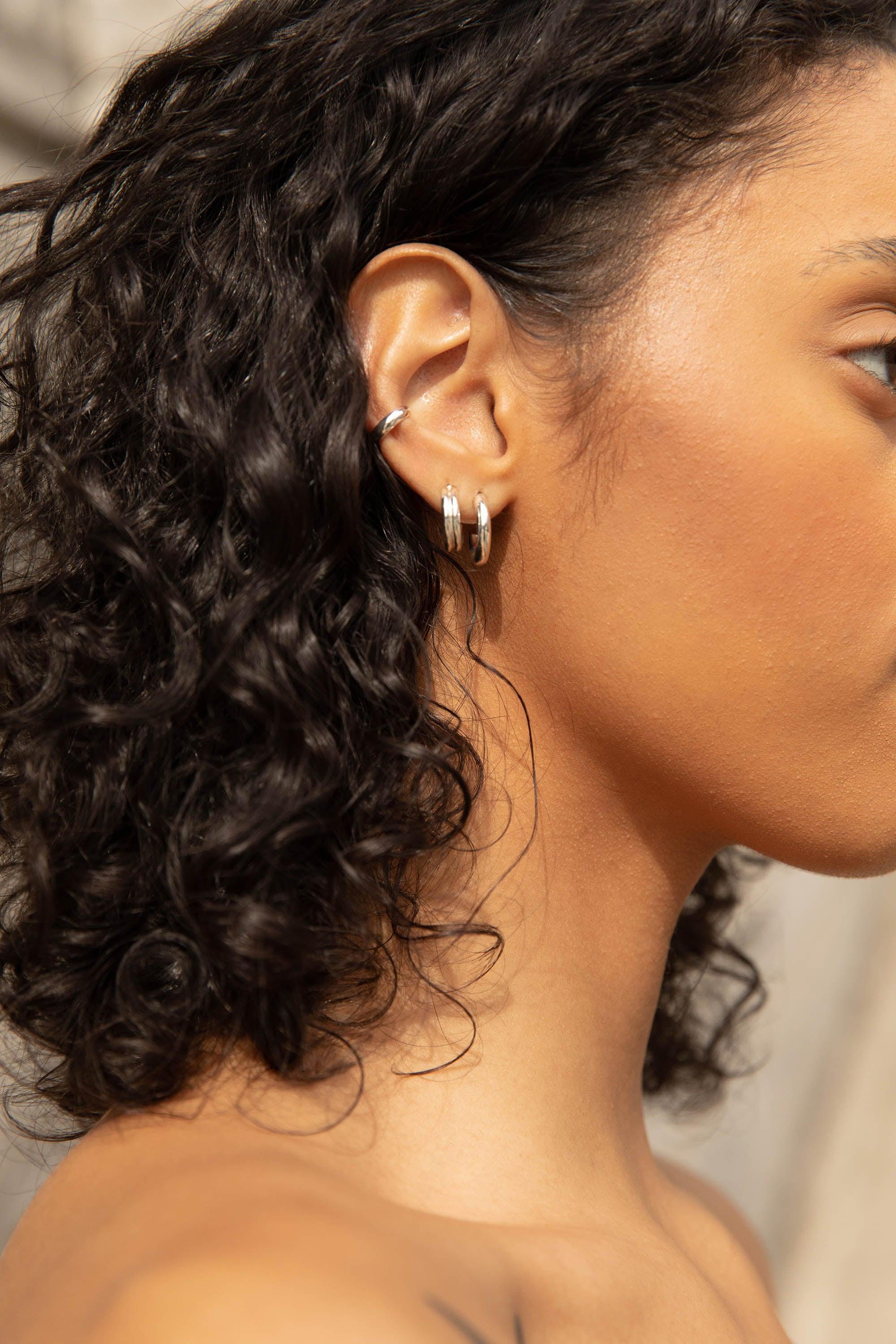 HOOP SET WITH EAR CUFF by OAK + FORT