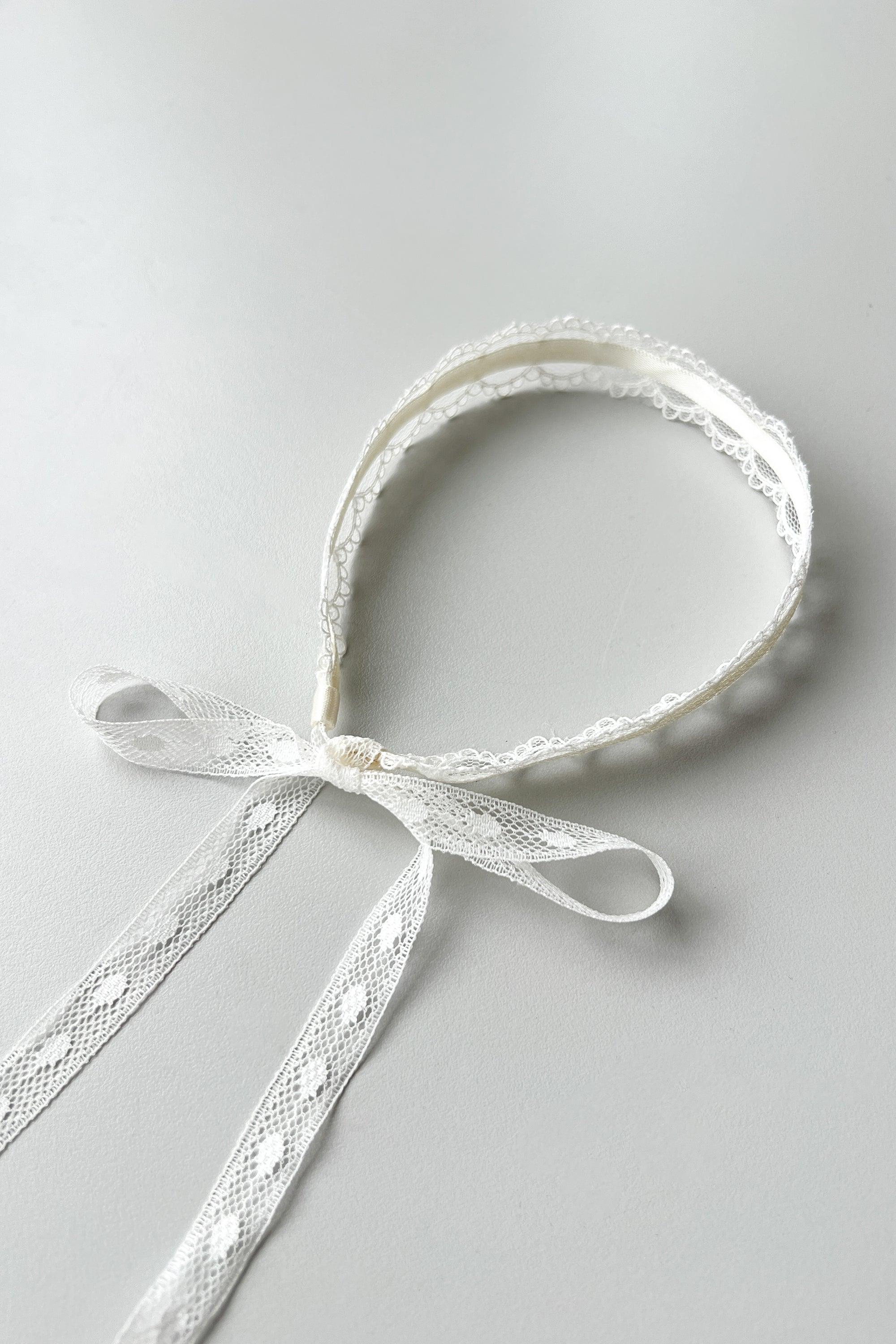 IVORY LACE TIE CHOKER by OAK + FORT