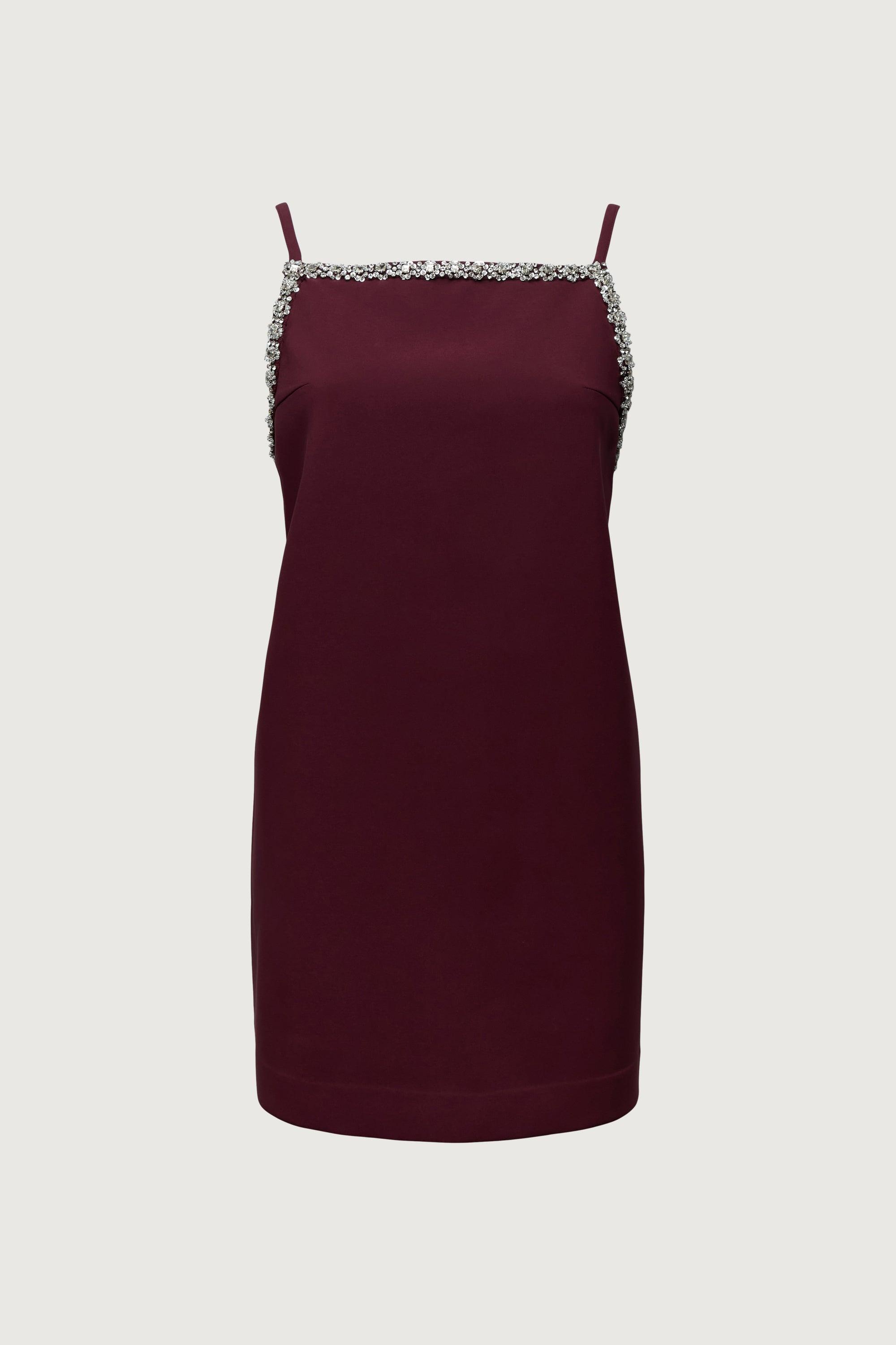 JEWELED MINI SHIFT DRESS by OAK + FORT