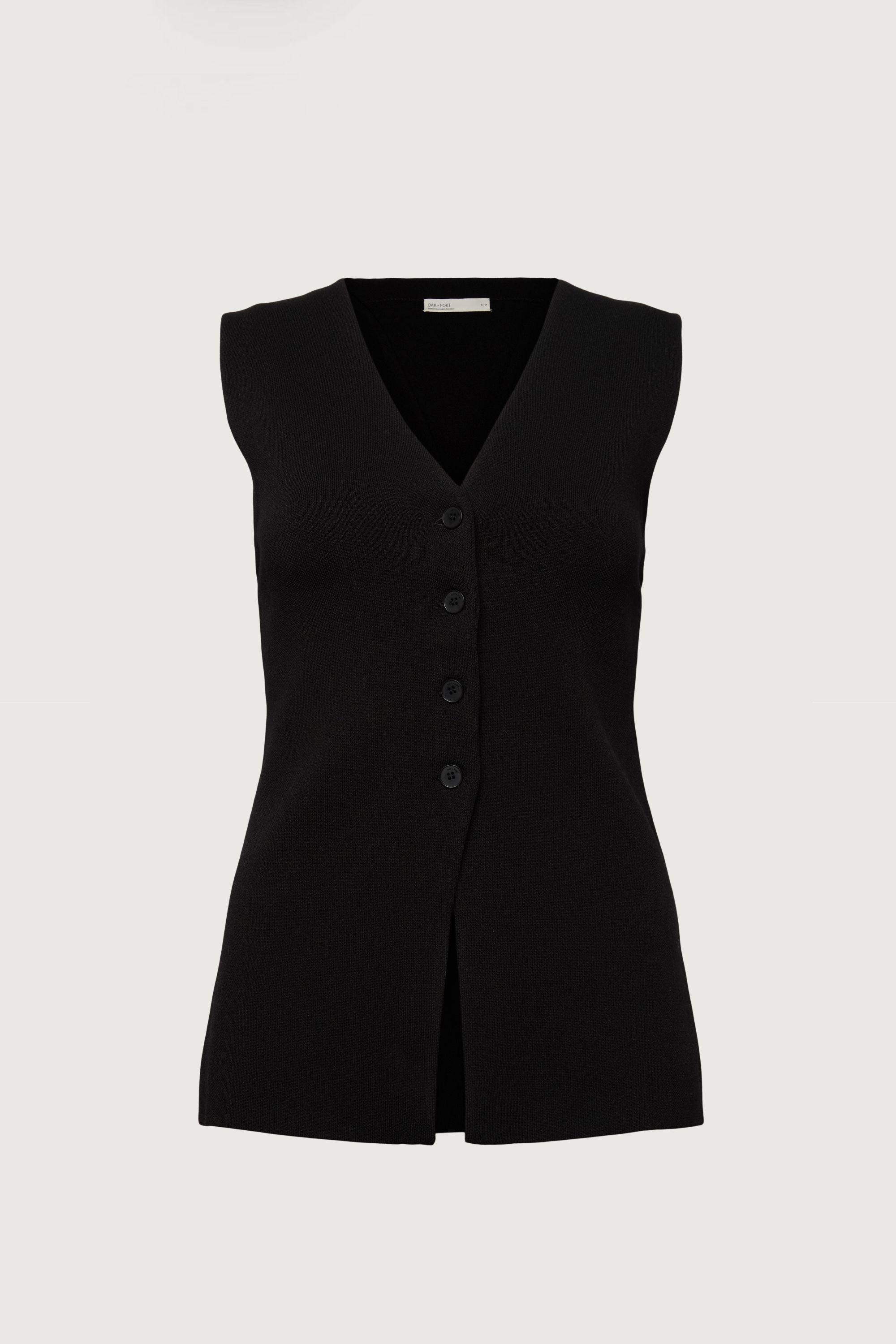 KNIT CINCHED WAIST BUTTON UP TOP by OAK + FORT
