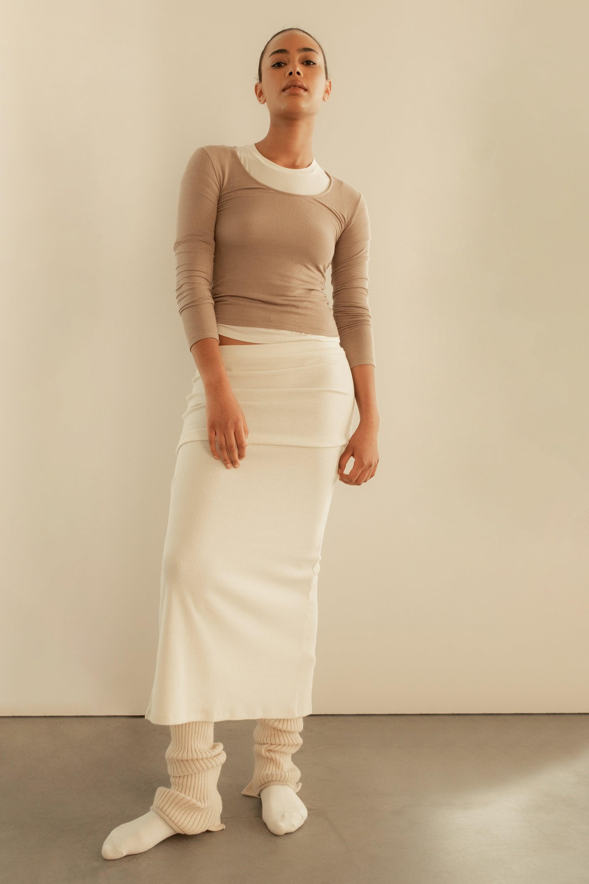KNIT MAXI SKIRT by OAK + FORT