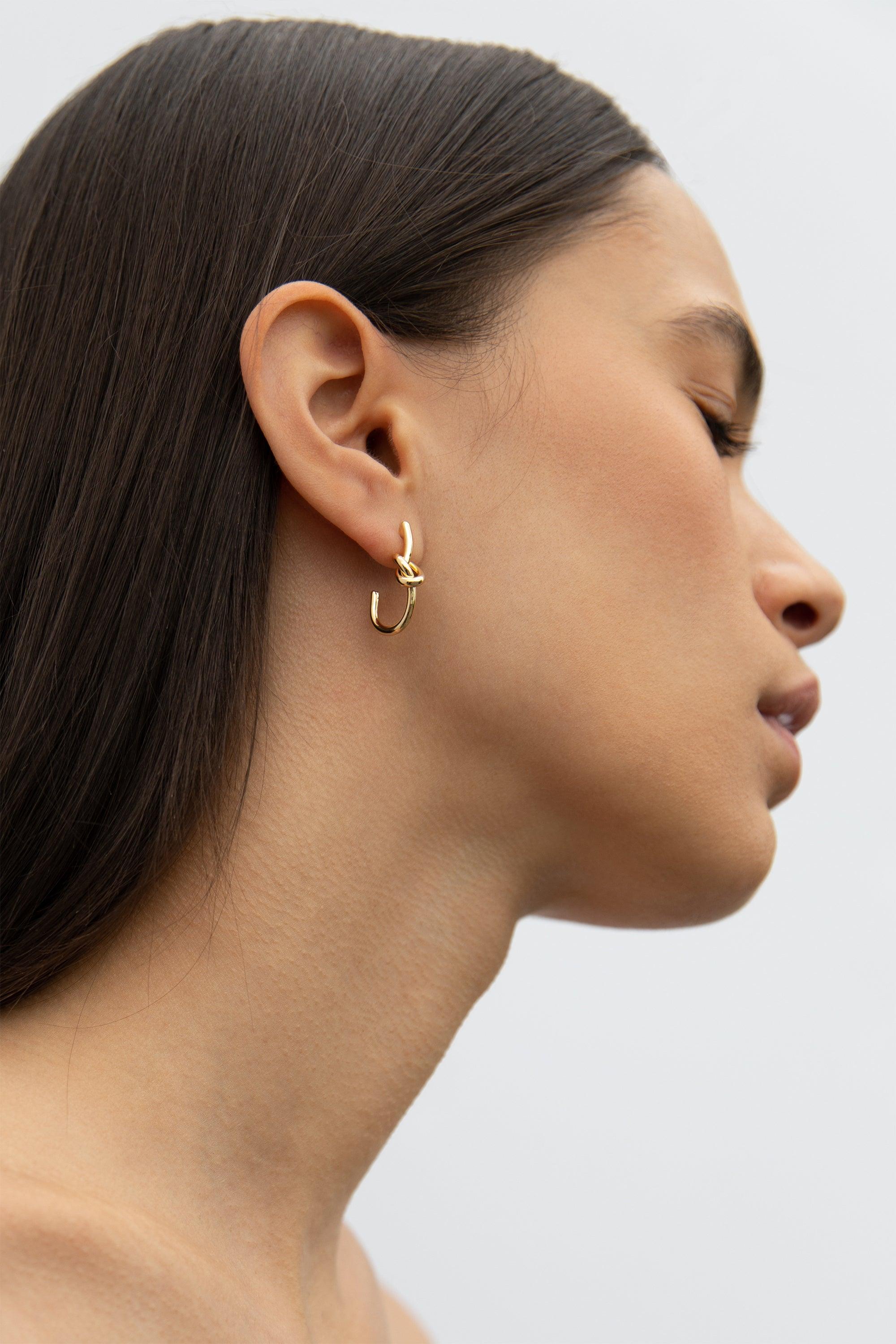 KNOT OPEN HOOP EARRING by OAK + FORT