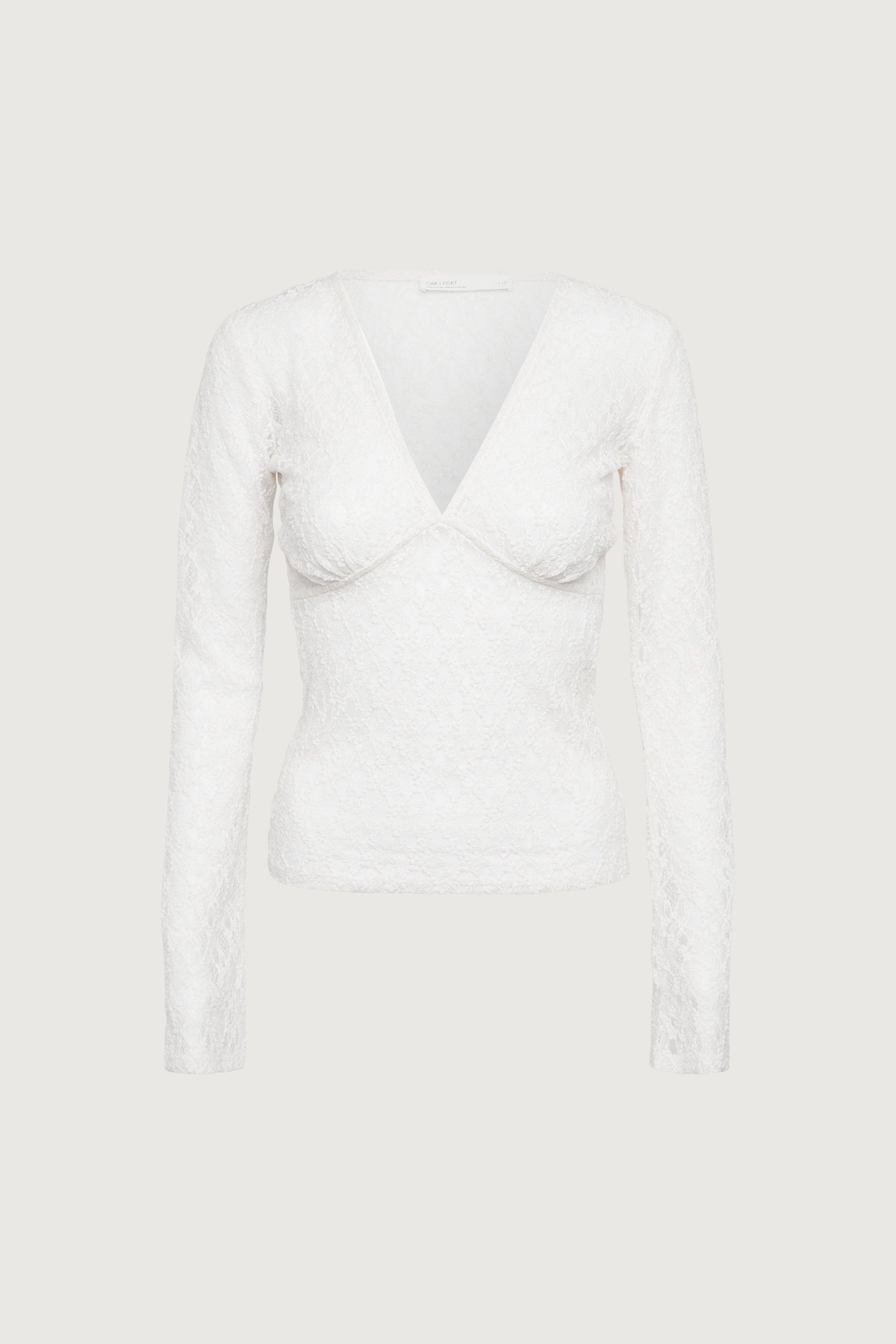LACE LONG SLEEVE TOP by OAK + FORT