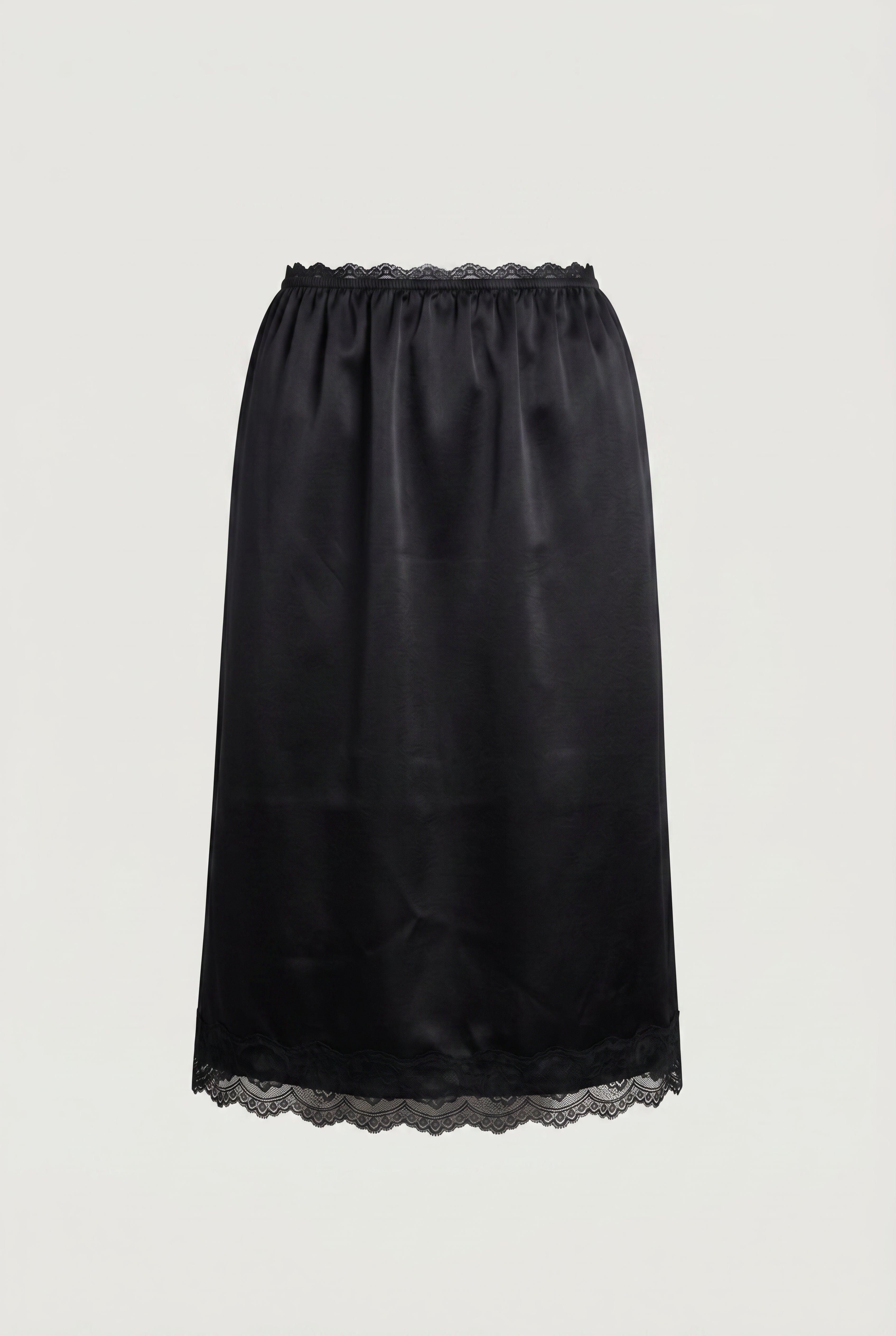 LACE TRIM MIDI SKIRT by OAK + FORT