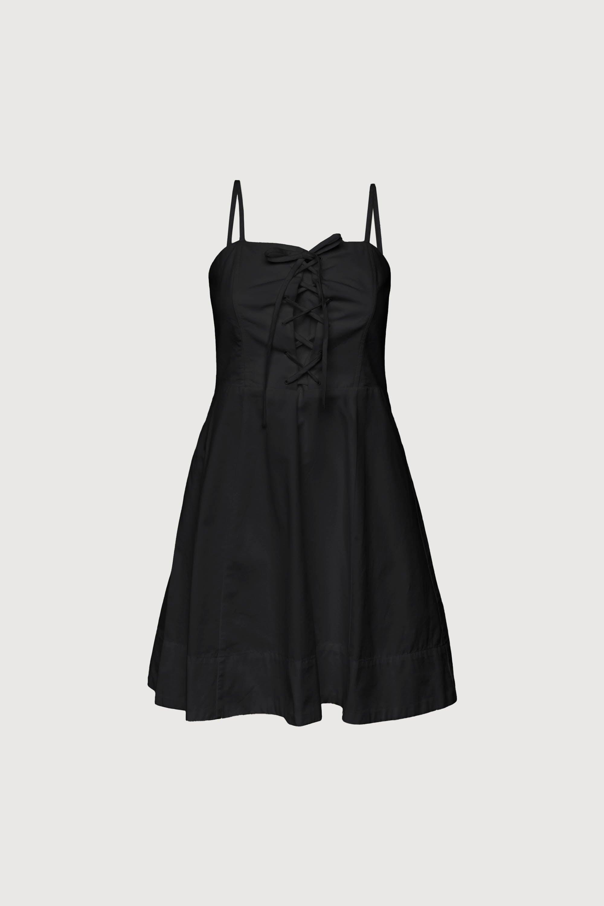 LACE-UP BUSTIER MINI DRESS by OAK + FORT