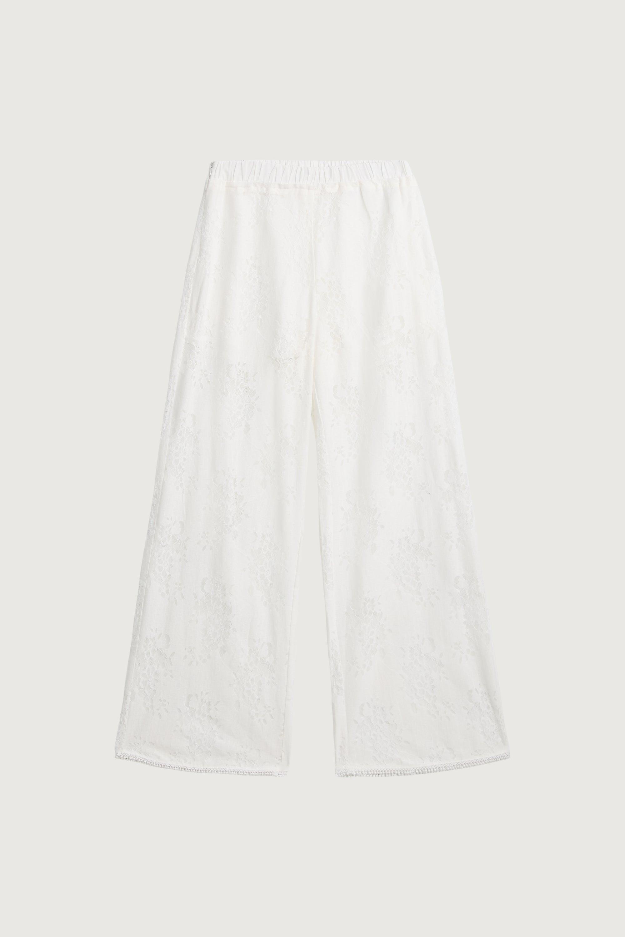LACE WIDE LEG PANT by OAK + FORT