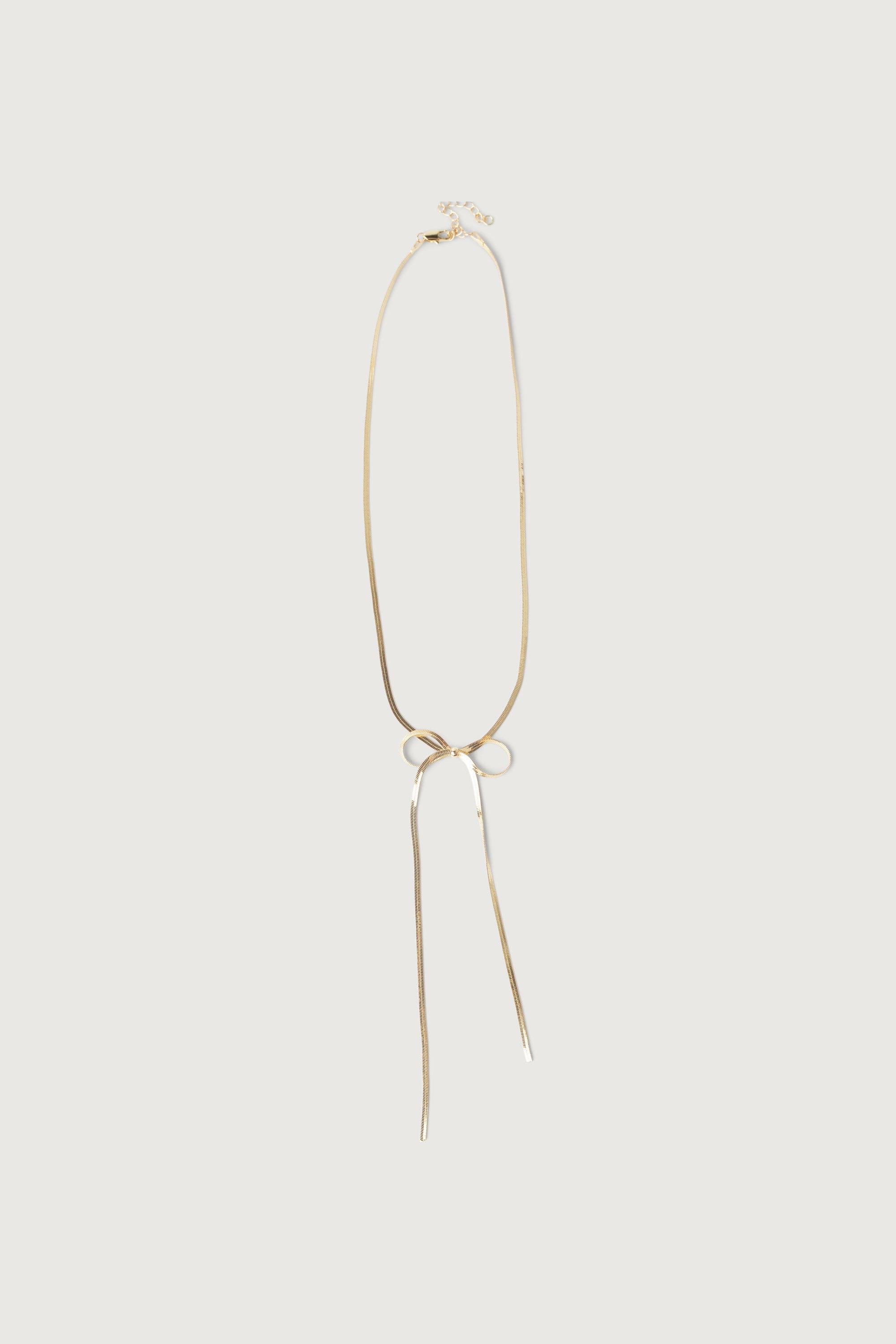 LARGE BOW NECKLACE by OAK + FORT