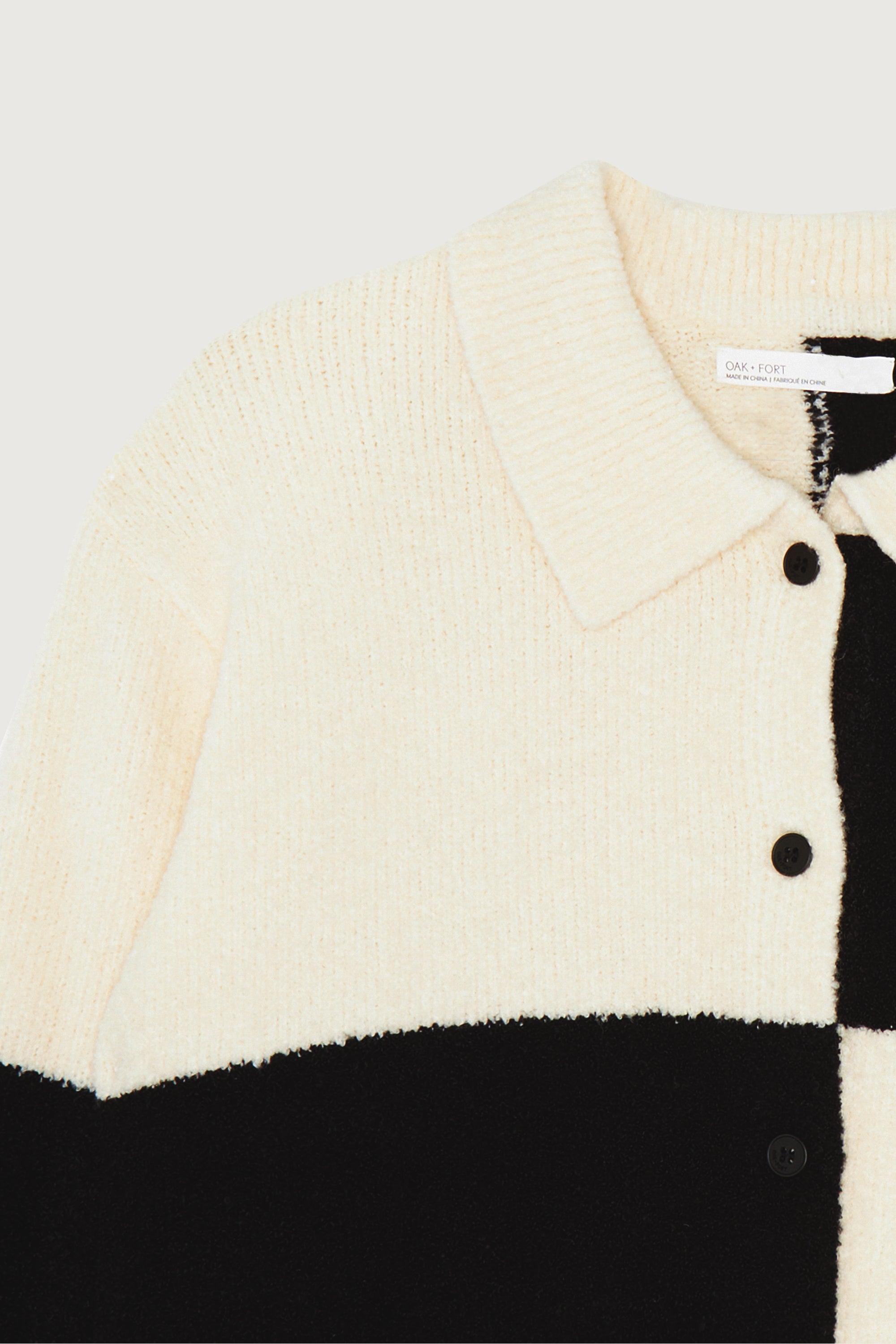 LARGE CHECKERED CARDIGAN by OAK + FORT