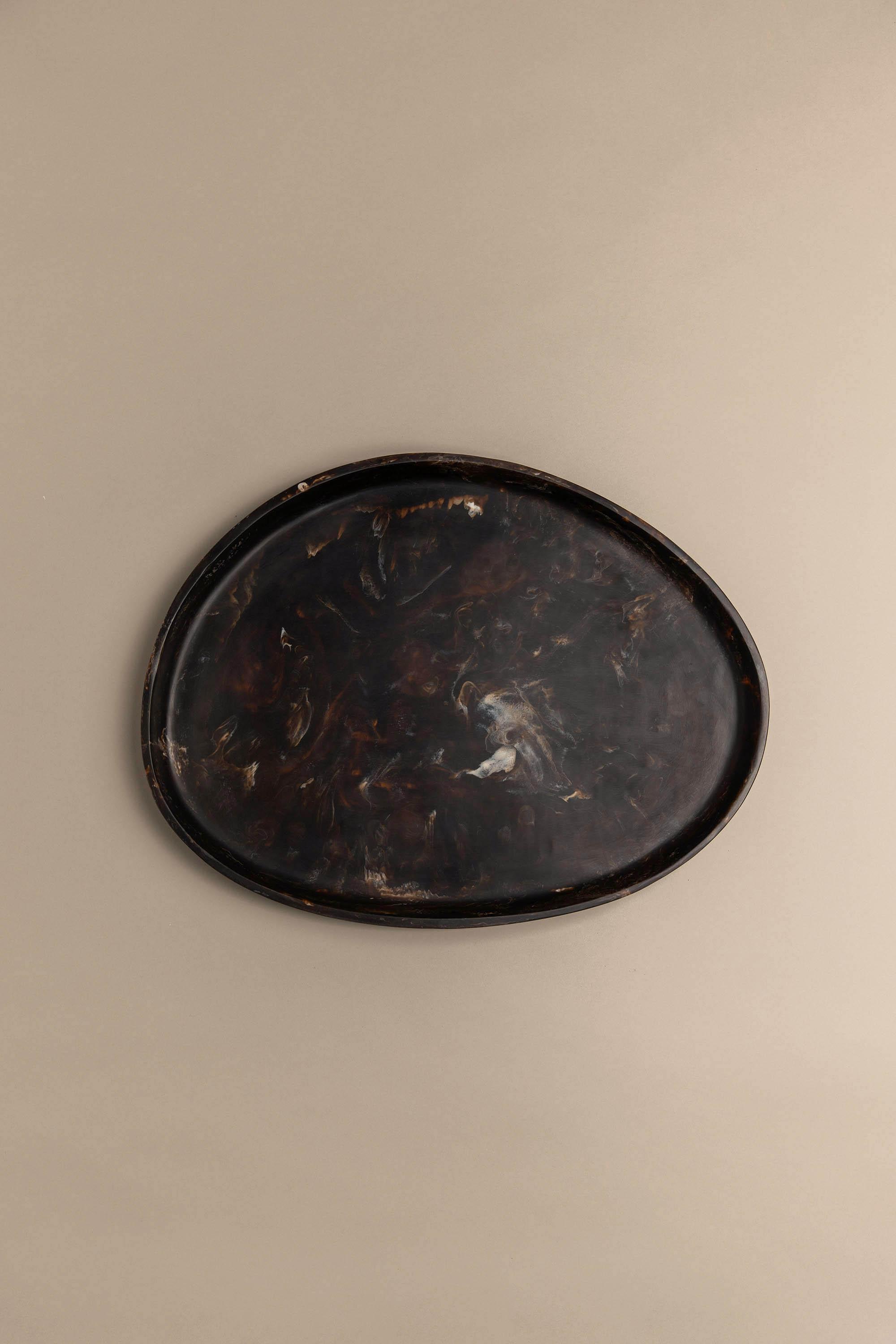 LARGE PEBBLE RESIN TRAY by OAK + FORT LARGE PEBBLE RESIN TRAY by OAK + FORT