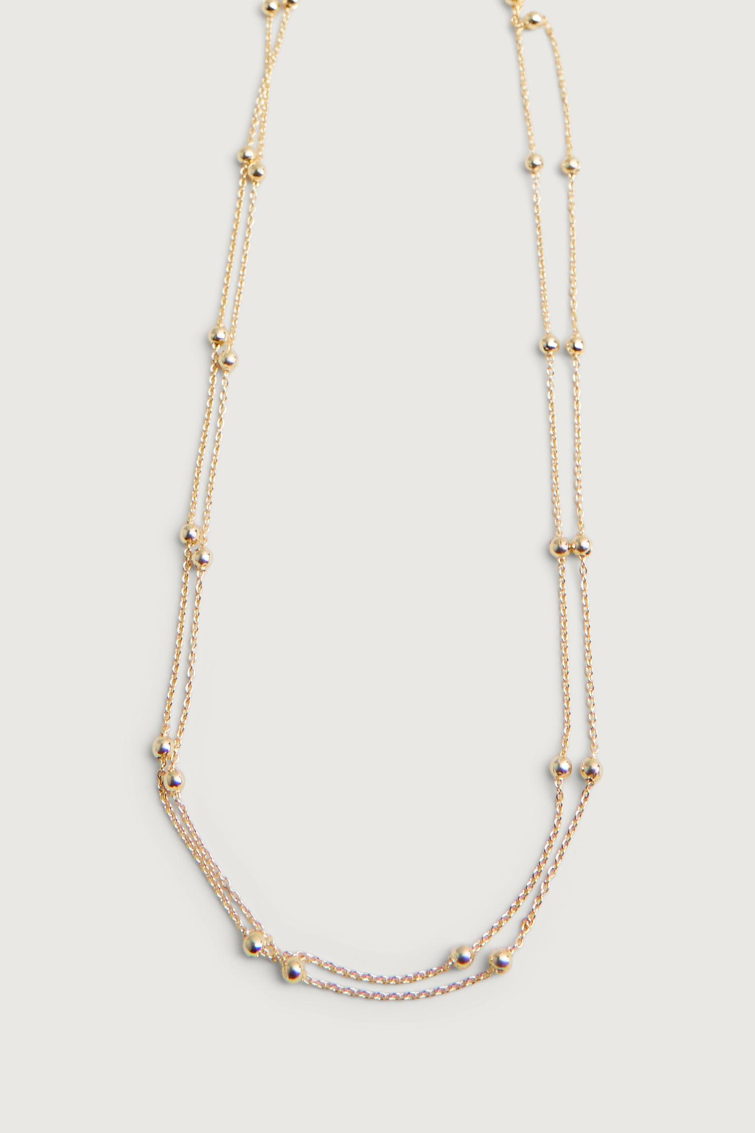 LAYERED BEADED NECKLACE by OAK + FORT