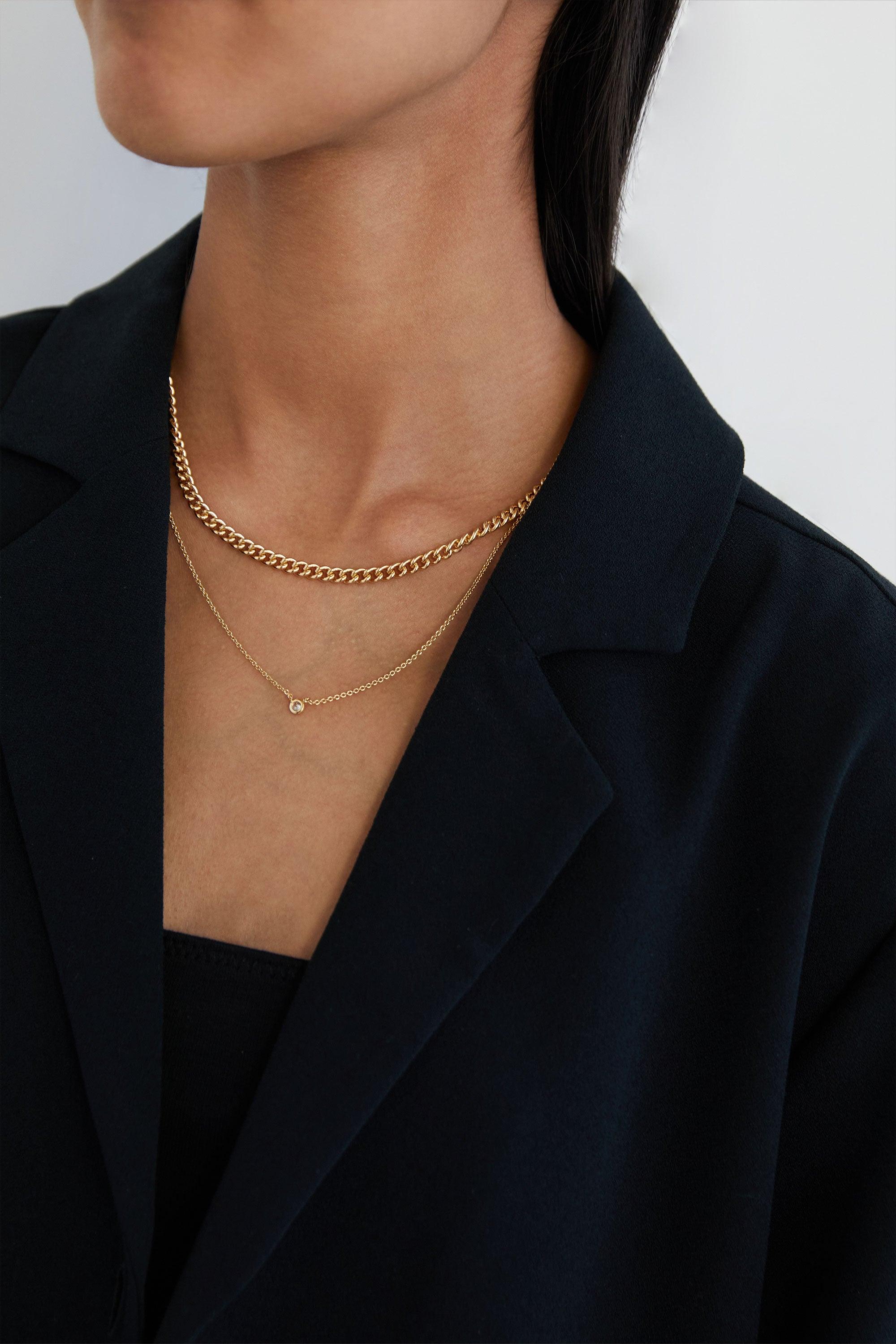 LAYERED CHAIN NECKLACE by OAK + FORT