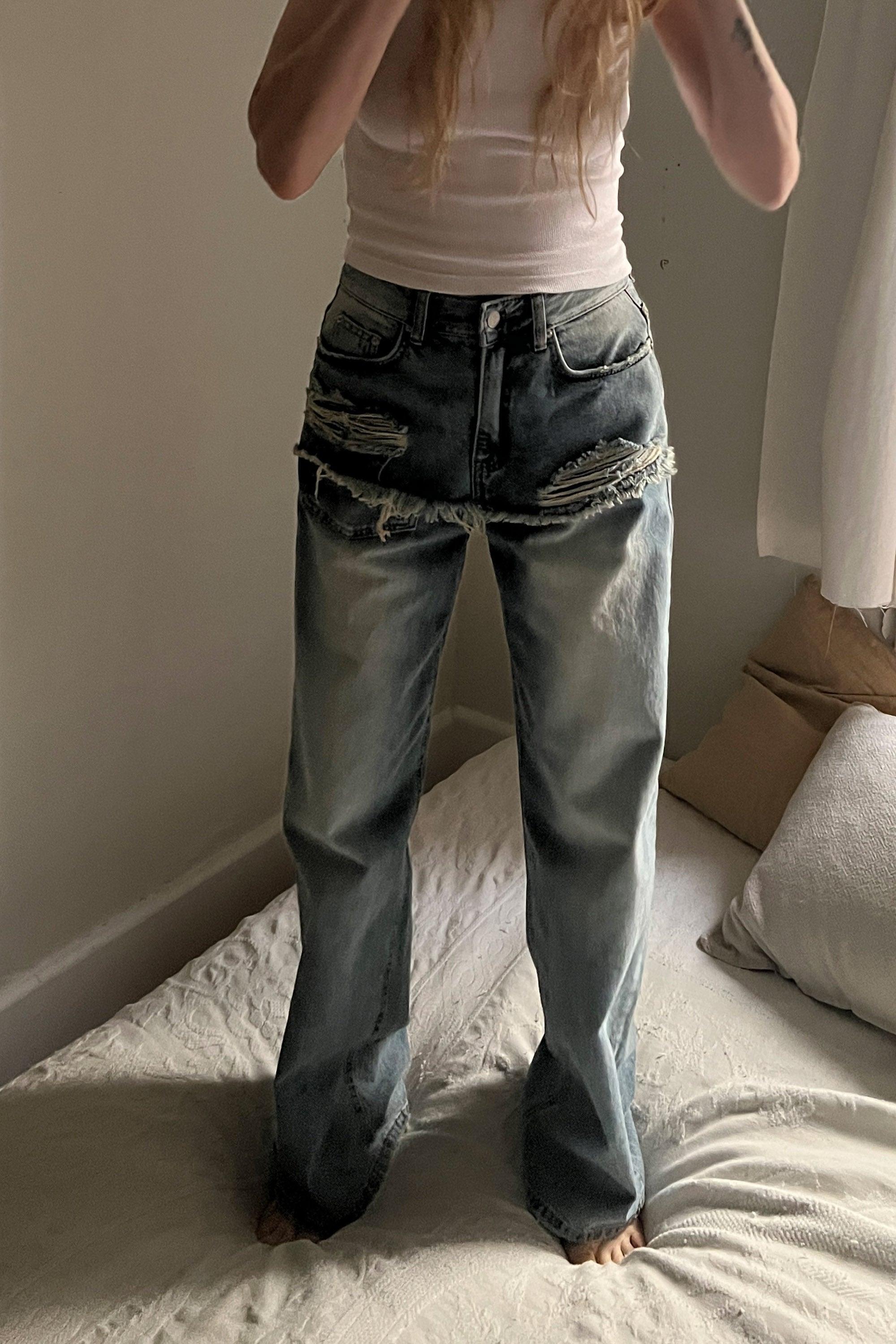 LAYERED EFFECT JEANS by OAK + FORT
