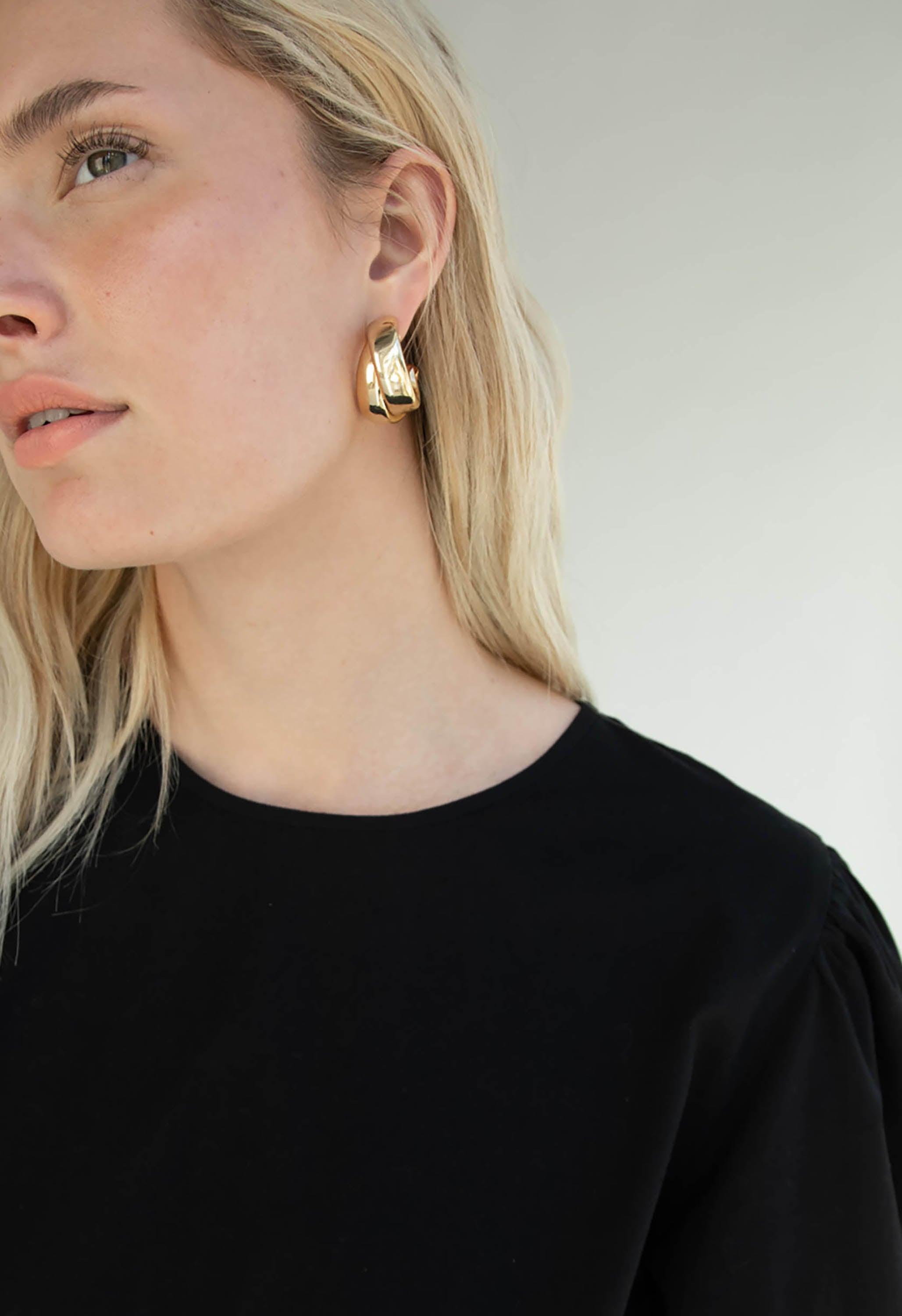 LAYERED HOOP EARRING by OAK + FORT