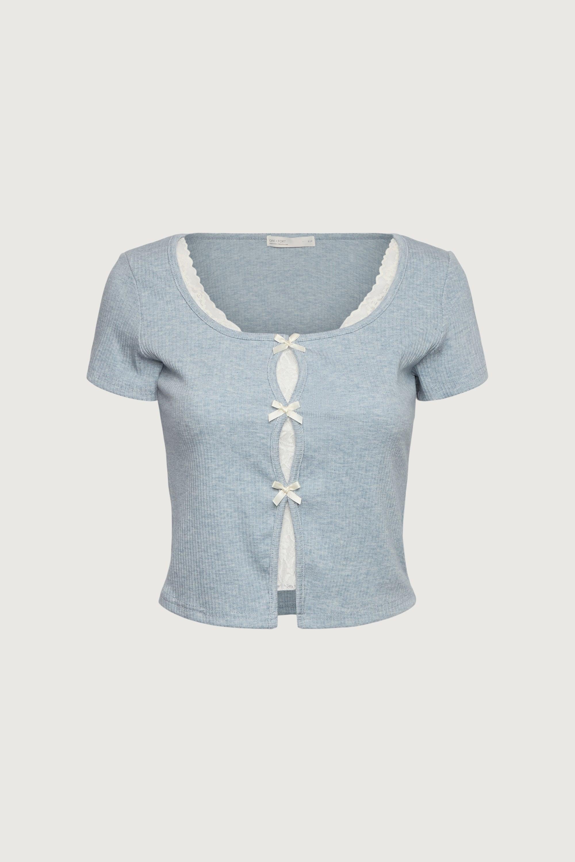 LAYERED LACE BOW TOP by OAK + FORT