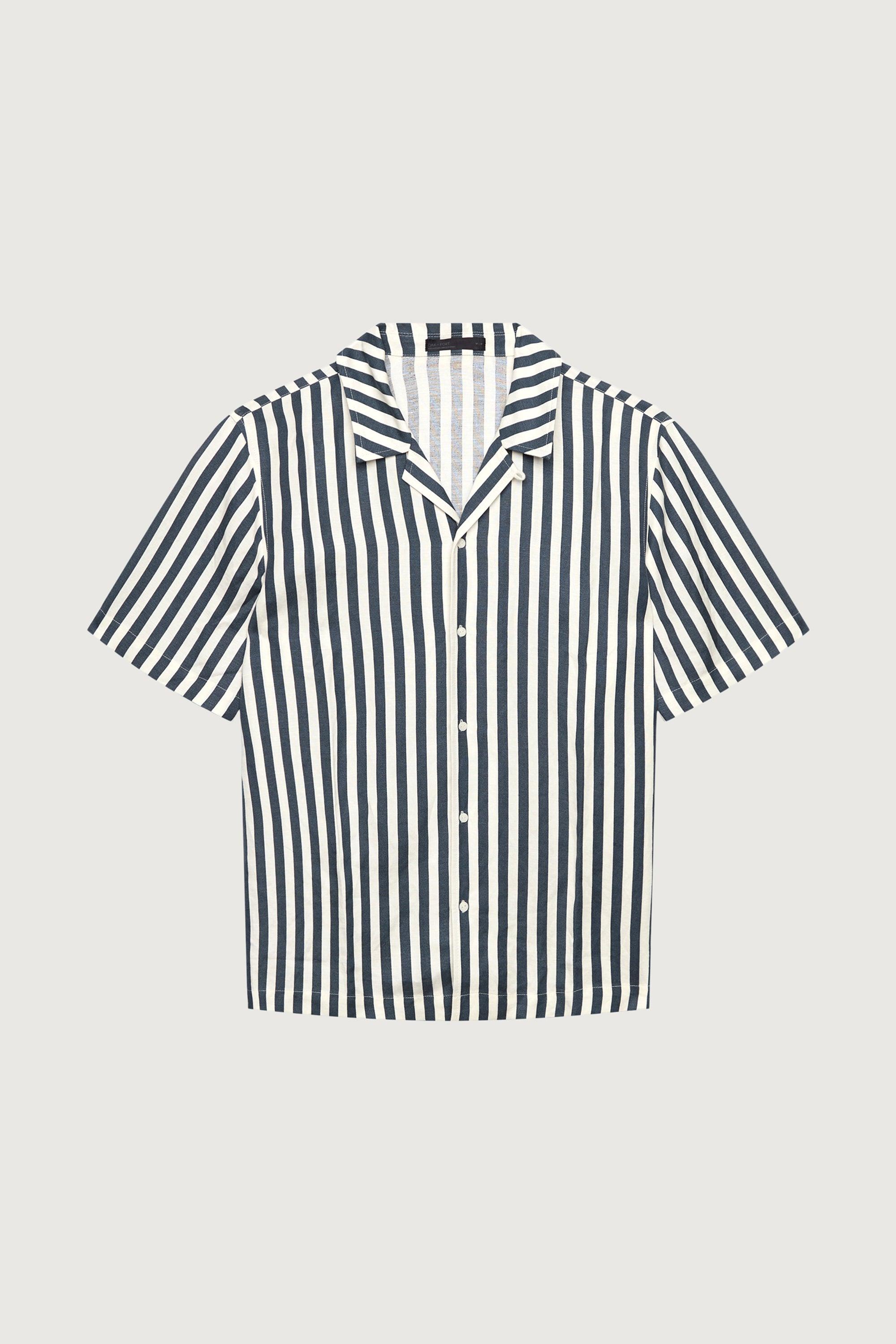 LINEN BLEND BUTTON-UP SHIRT by OAK + FORT