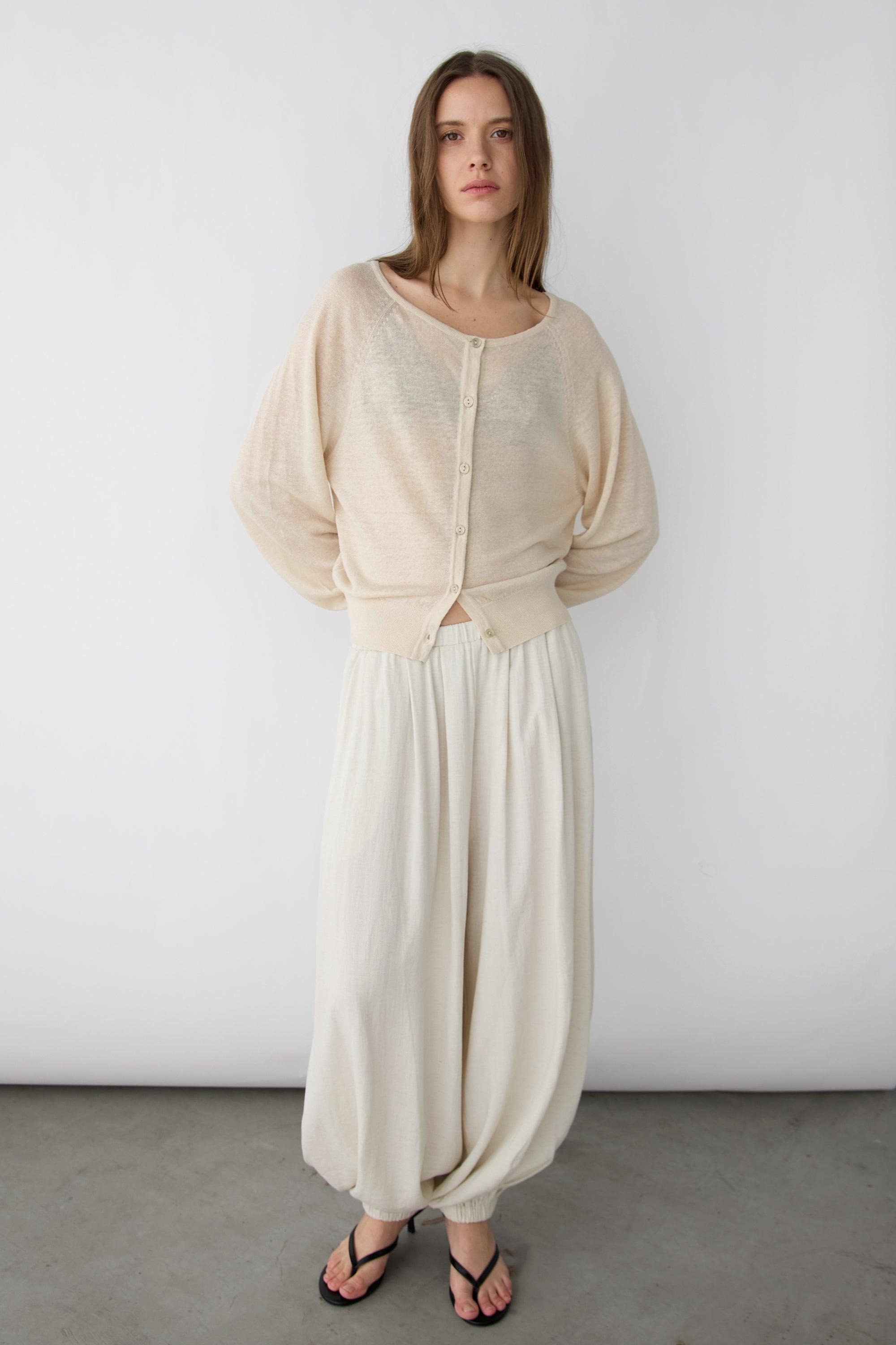LINEN BLEND CARDIGAN by OAK + FORT