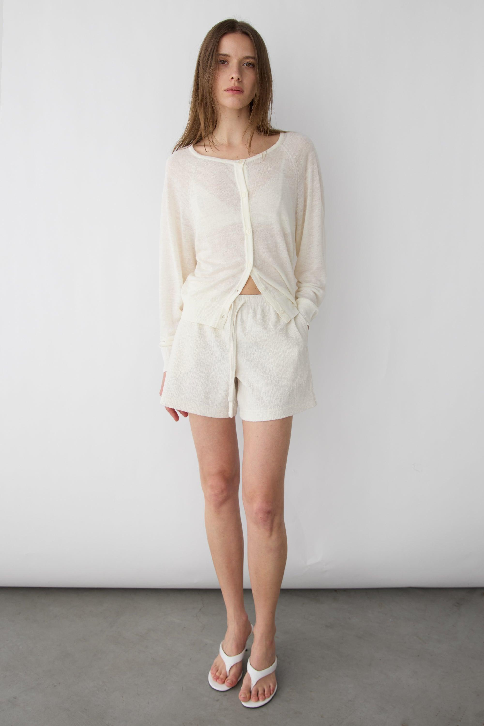 LINEN BLEND CARDIGAN by OAK + FORT