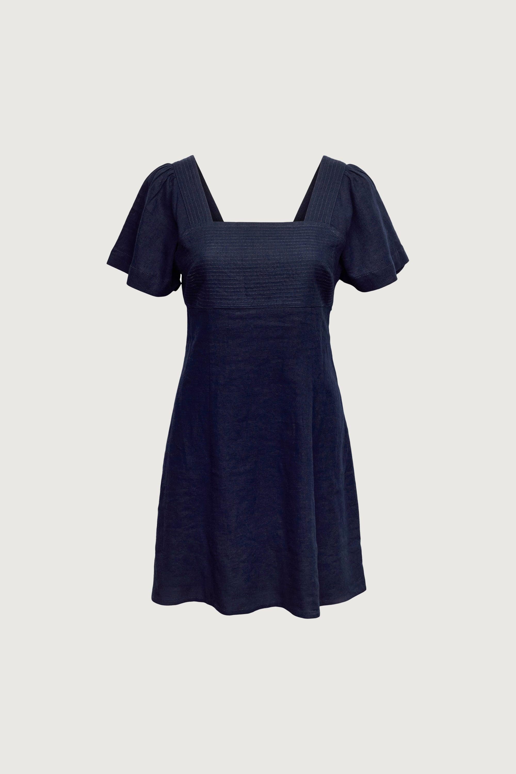 LINEN BLEND MINI DRESS by OAK + FORT