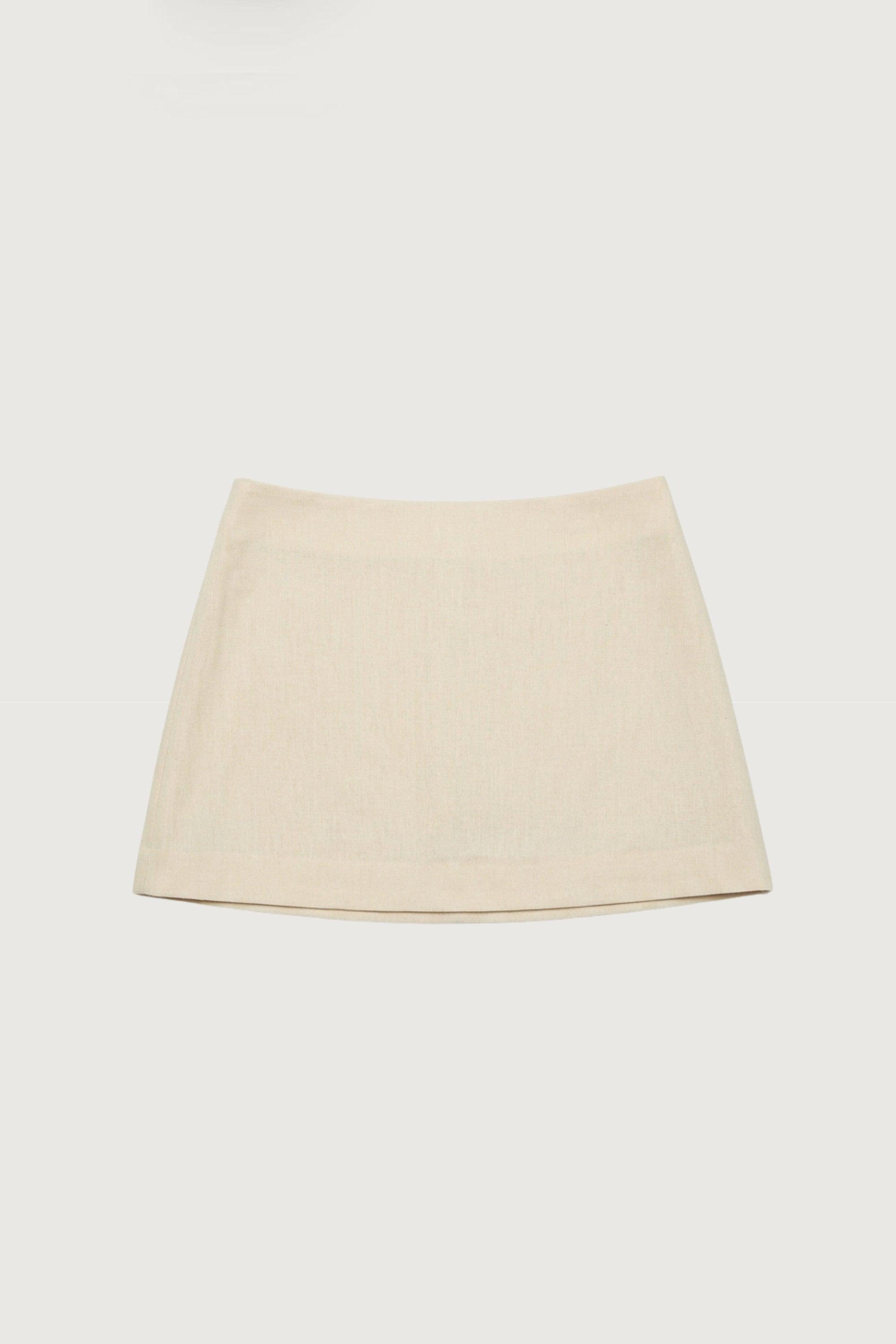 LINEN BLEND MINI SKIRT by OAK + FORT