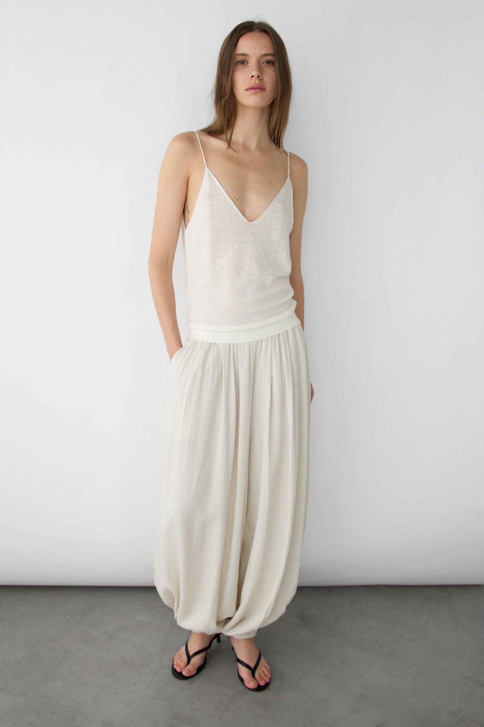LINEN BLEND TANK TOP by OAK + FORT