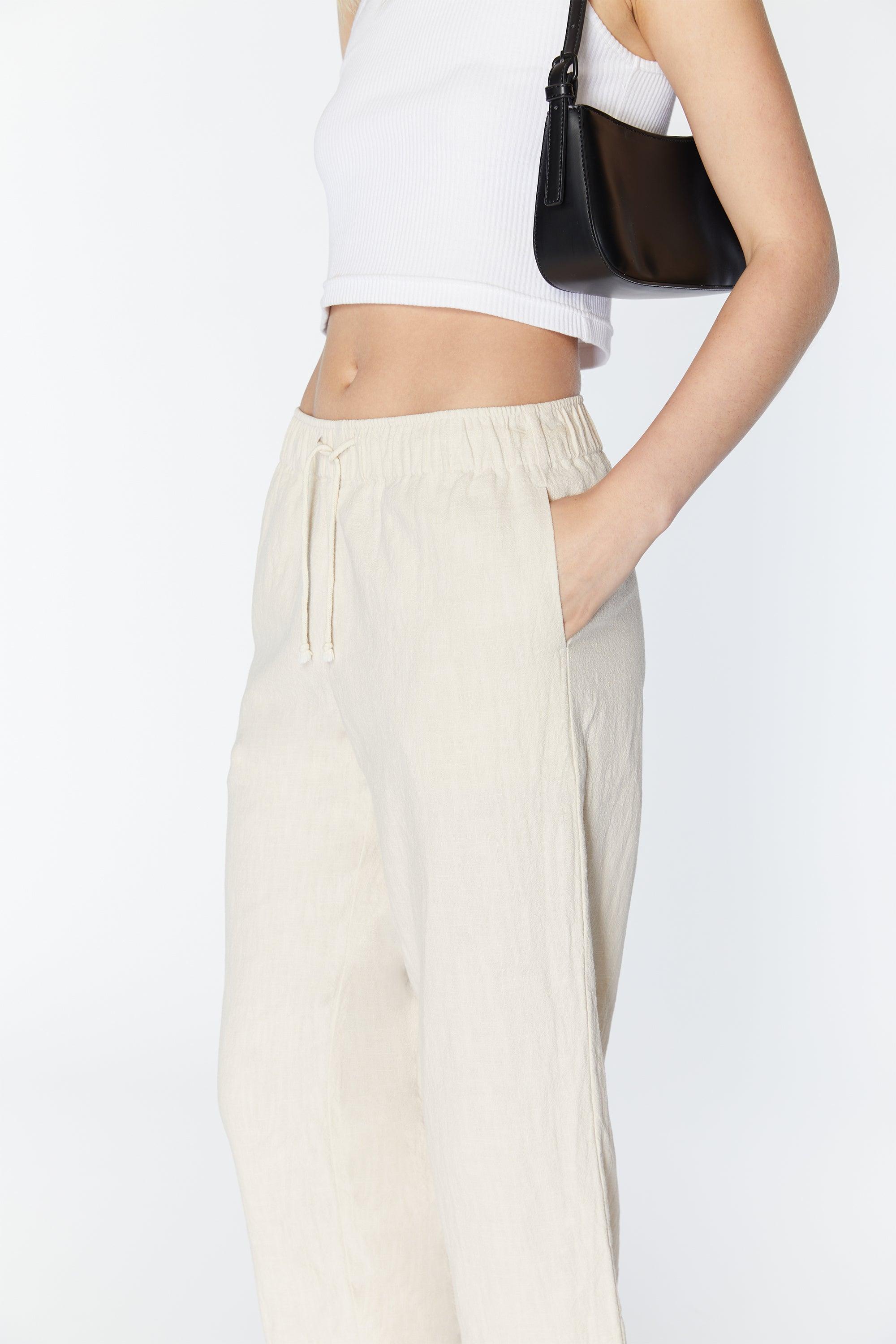LINEN DRAWSTRING PANTS by OAK + FORT