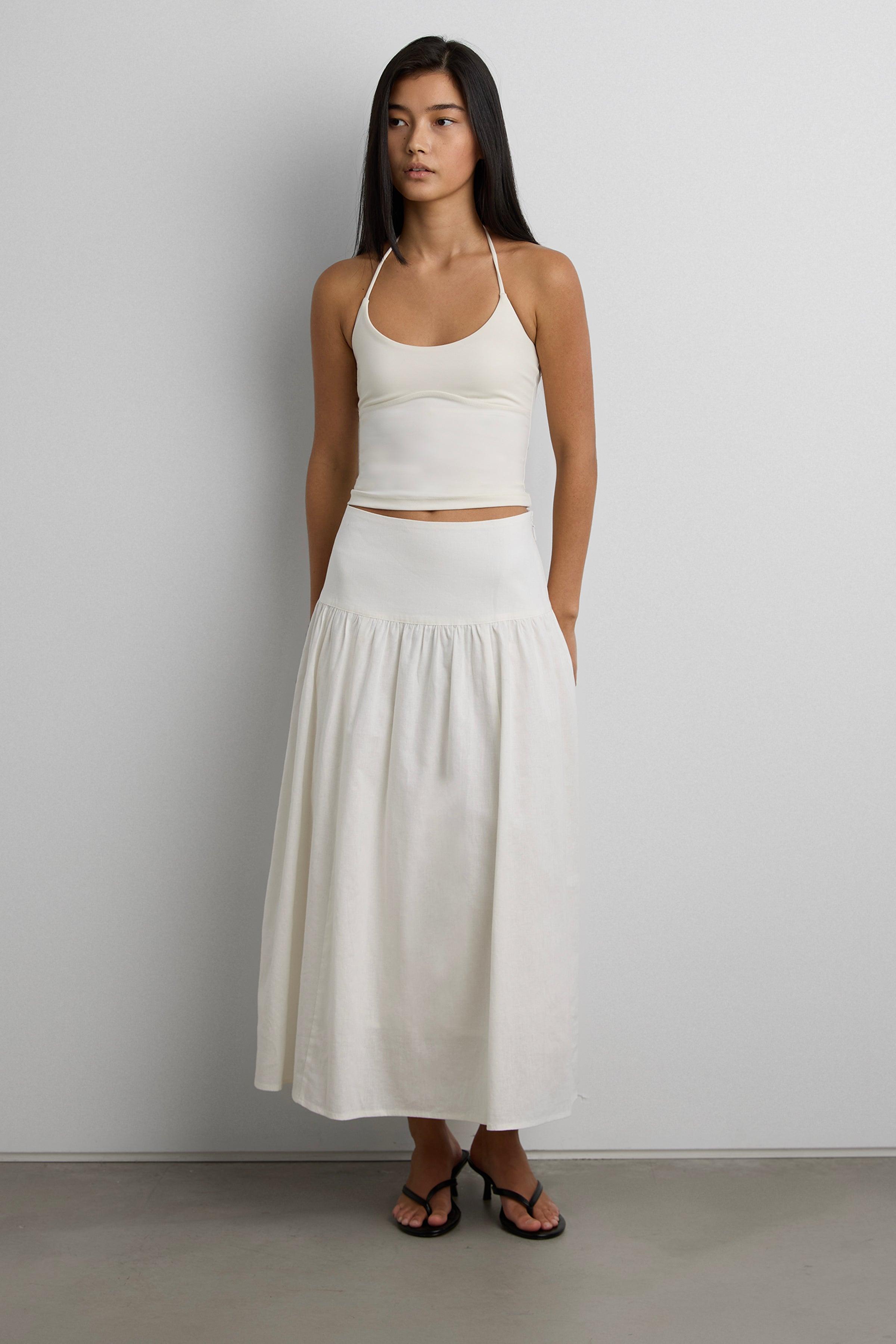 LINEN MIDI SKIRT by OAK + FORT