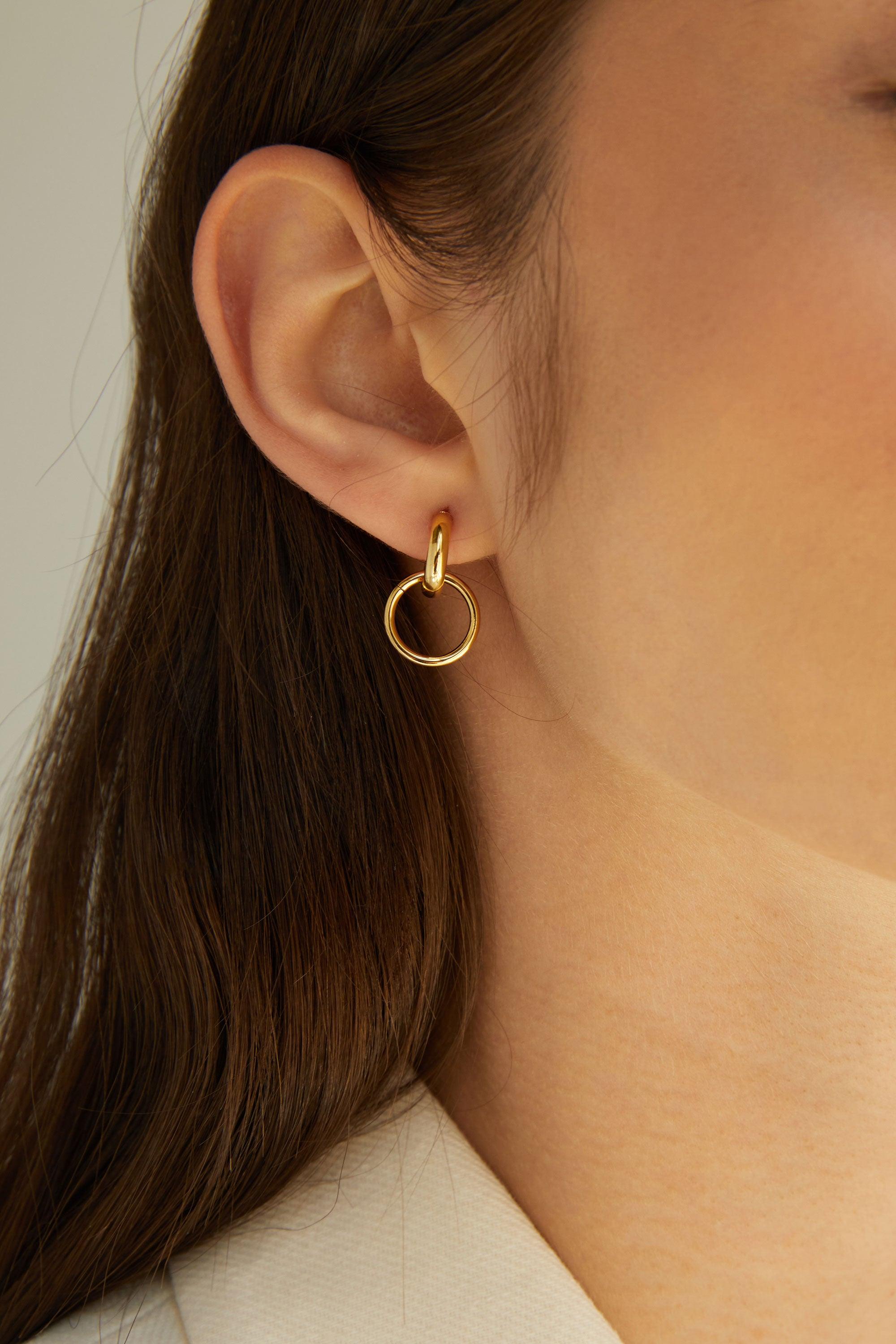 LINKED HOOP EARRING by OAK + FORT