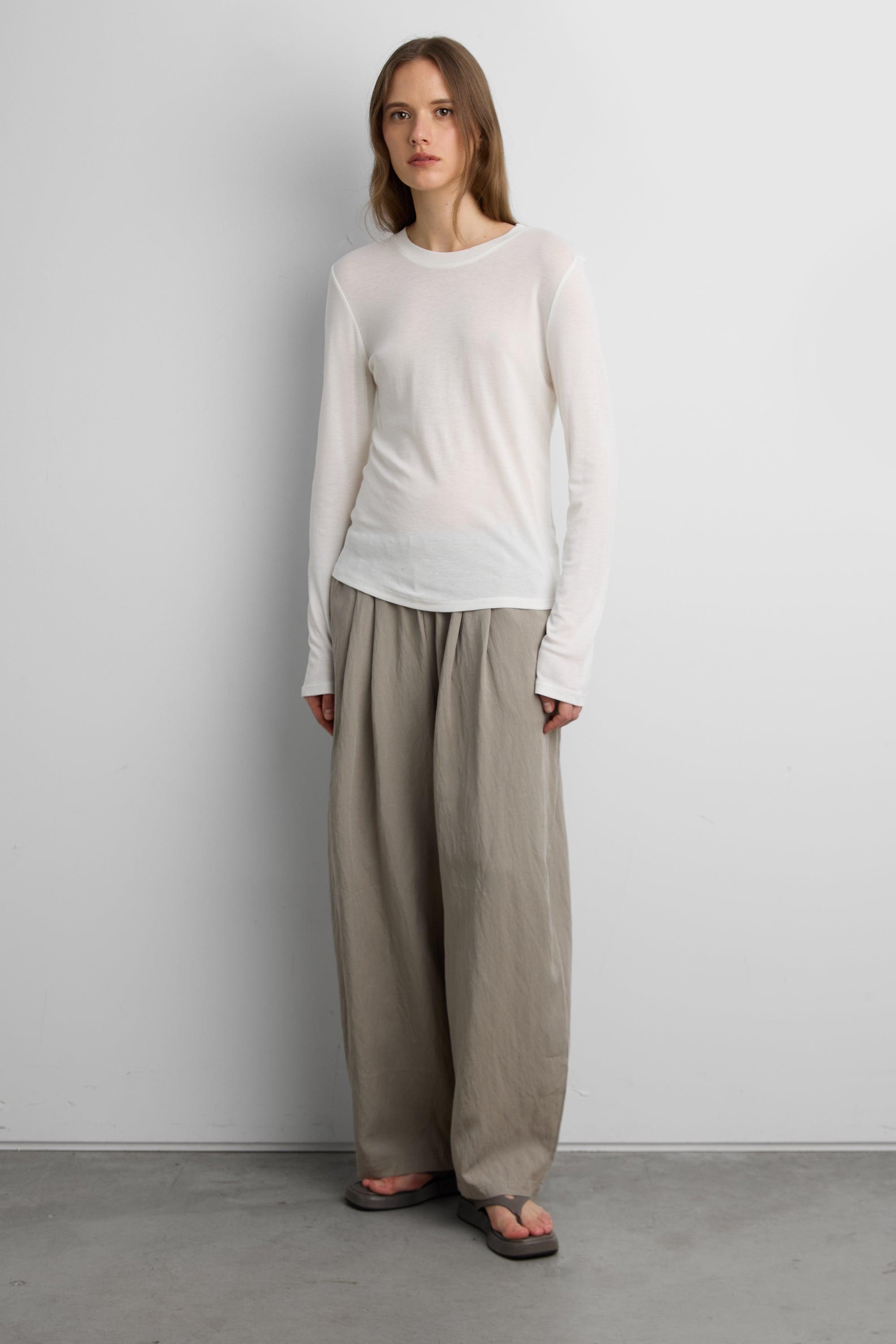 LONG SLEEVE CREW NECK TOP by OAK + FORT