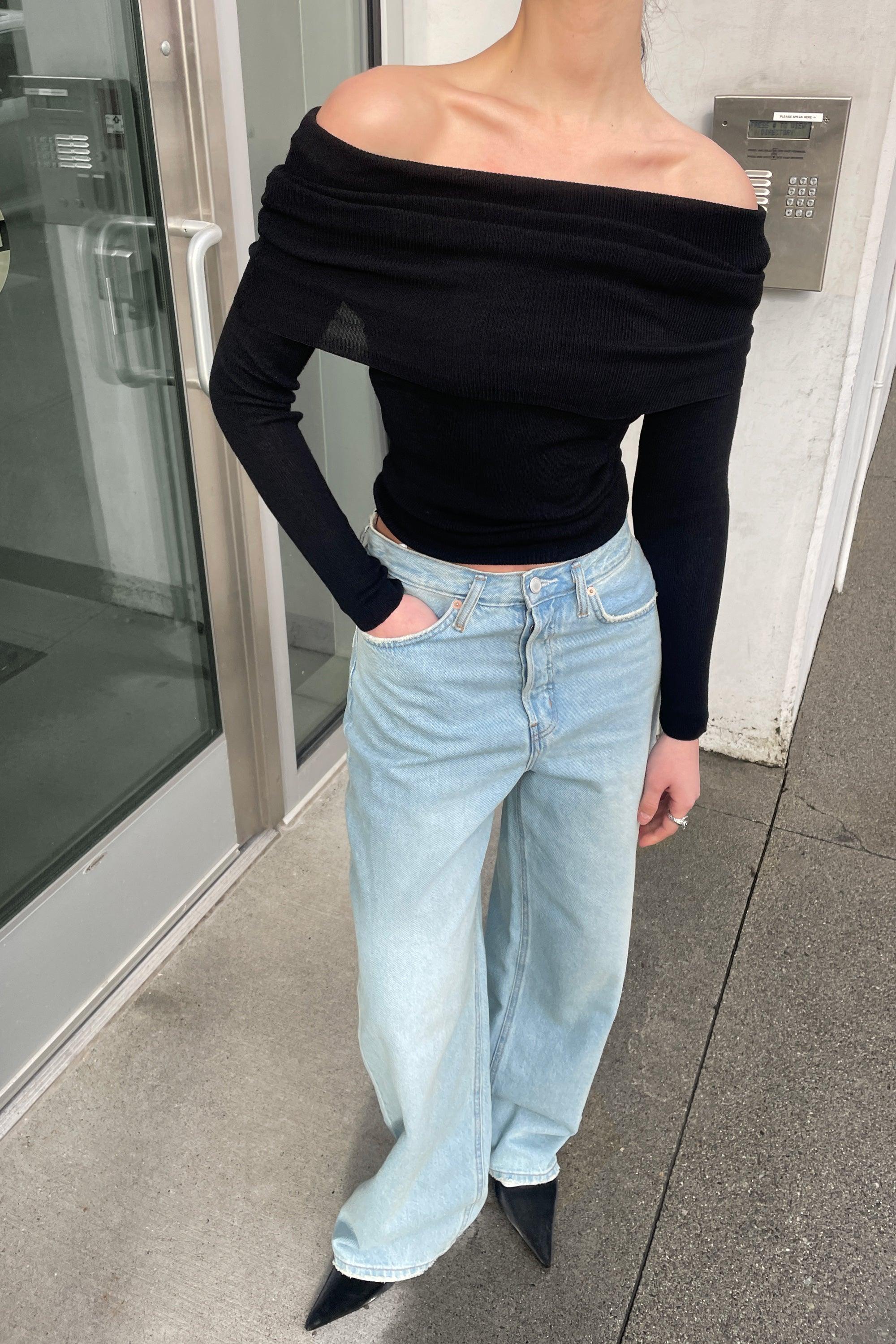 LONG SLEEVE OFF THE SHOULDER TOP by OAK + FORT